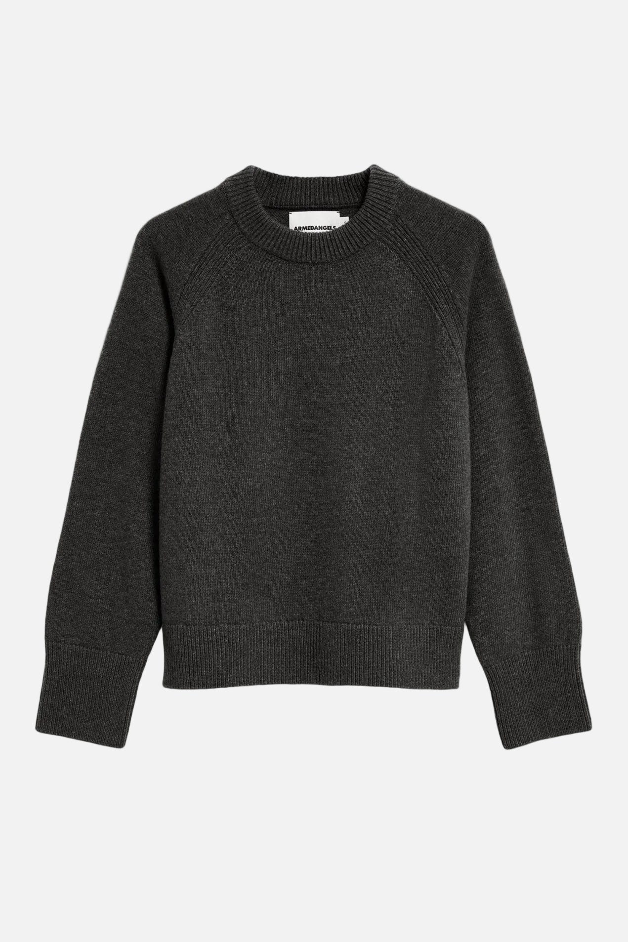 ARMEDANGELS-Wool Knit Sweater-Steel Melange-BACKYARD