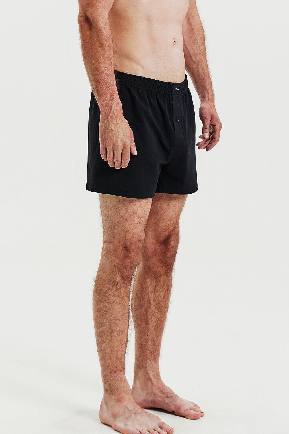 BREAD & BOXERS - Jersey Boxer Shorts 2 - Pack - Black - BACKYARD