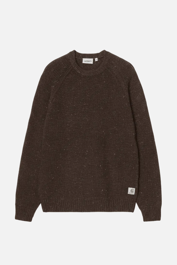 CARHARTT WIP-Anglistic Sweater-Speckled Tobacco-BACKYARD