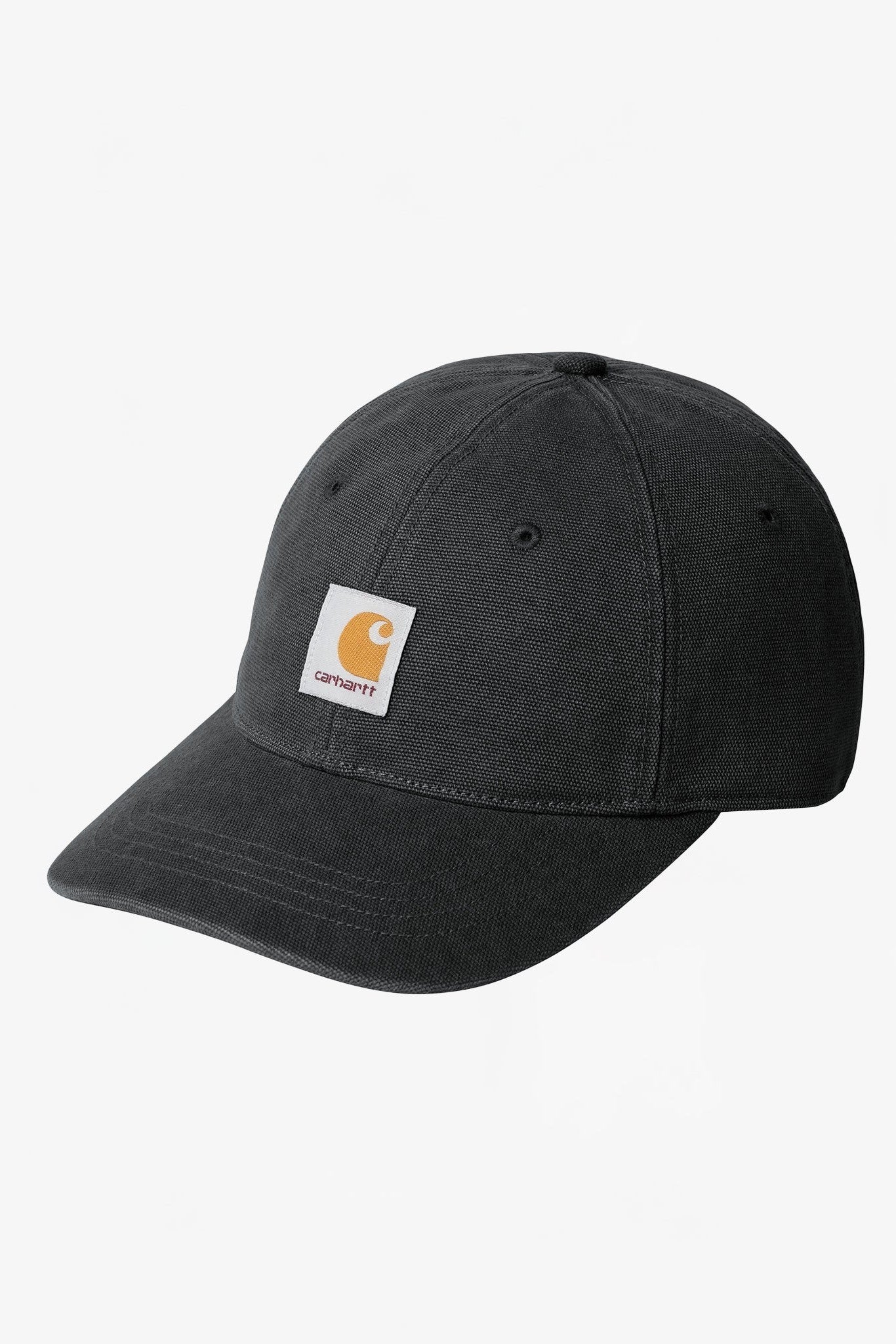 CARHARTT WIP - Canvas Cap - Black Stone Washed - BACKYARD