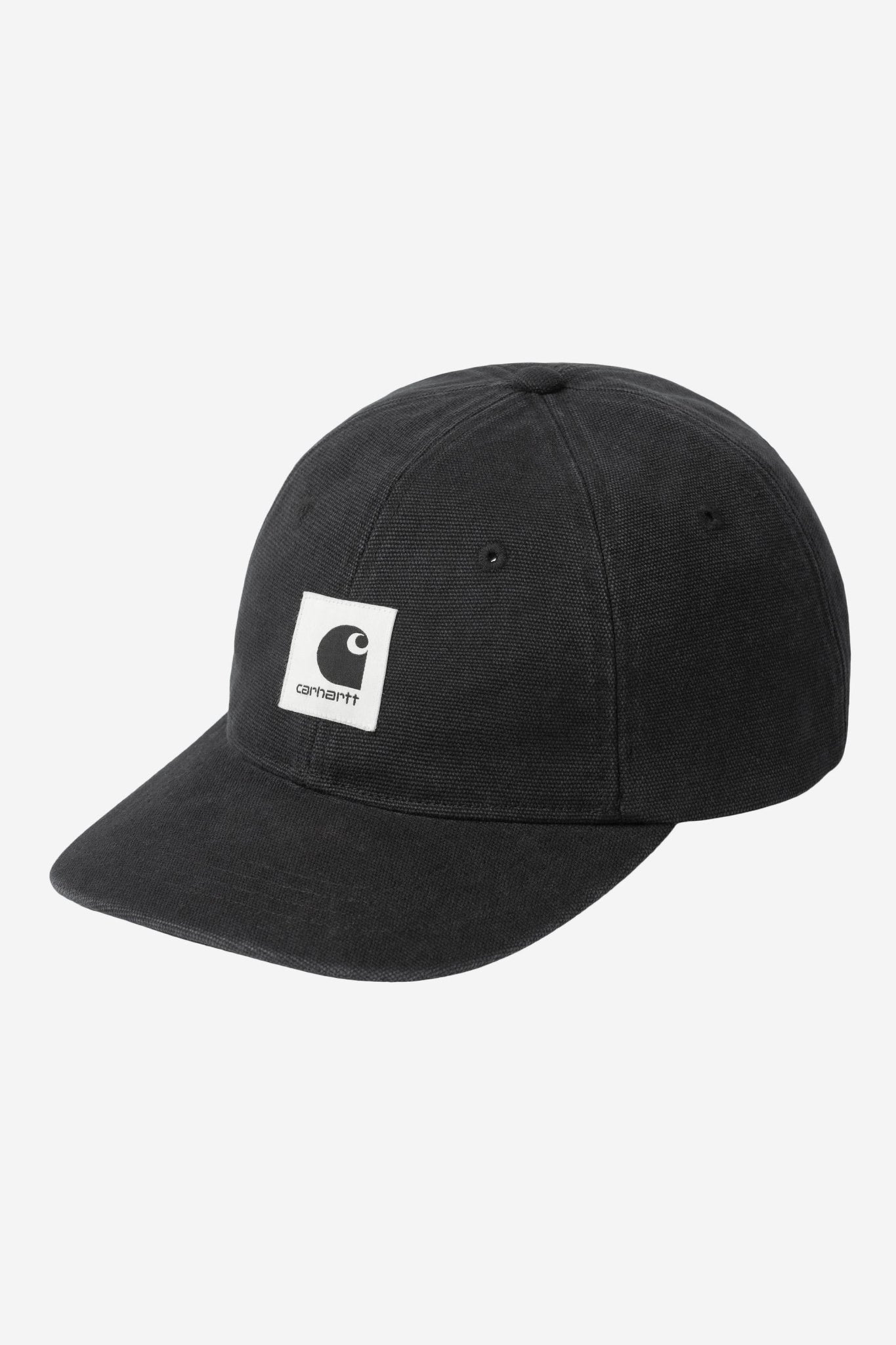 CARHARTT WIP-Canvas Cap-Black Stone Washed-BACKYARD