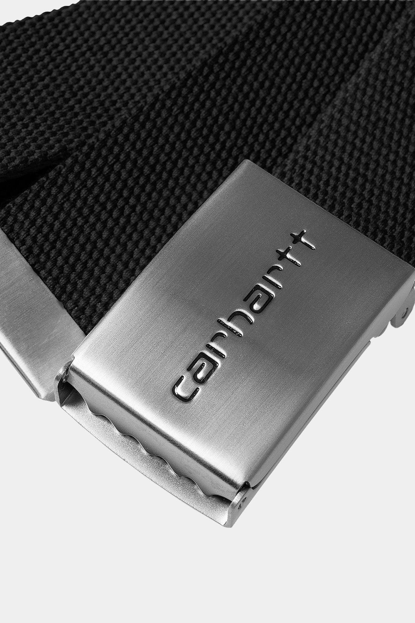 CARHARTT WIP - Clip Belt Chrome - Black - BACKYARD