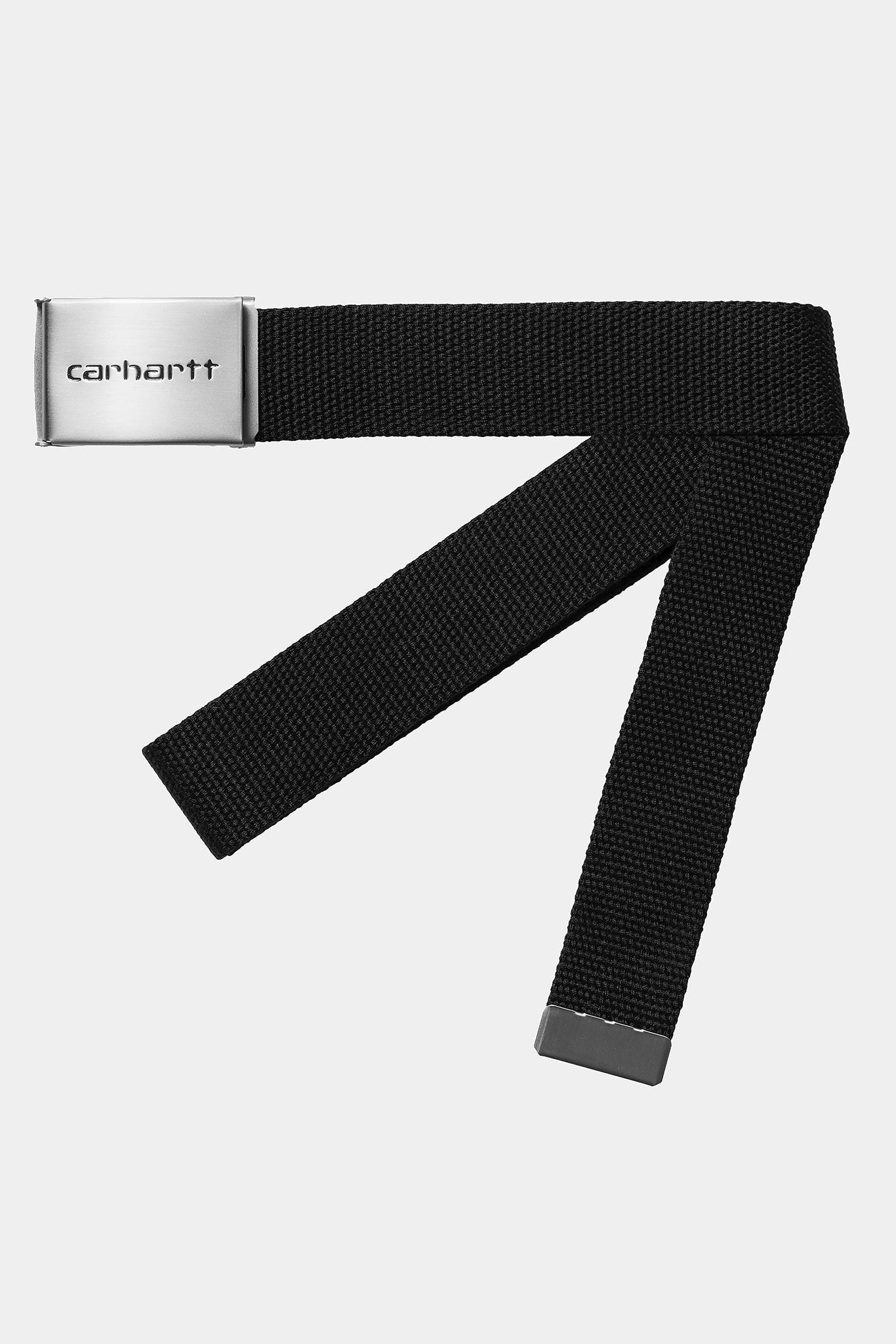 CARHARTT WIP - Clip Belt Chrome - Black - BACKYARD