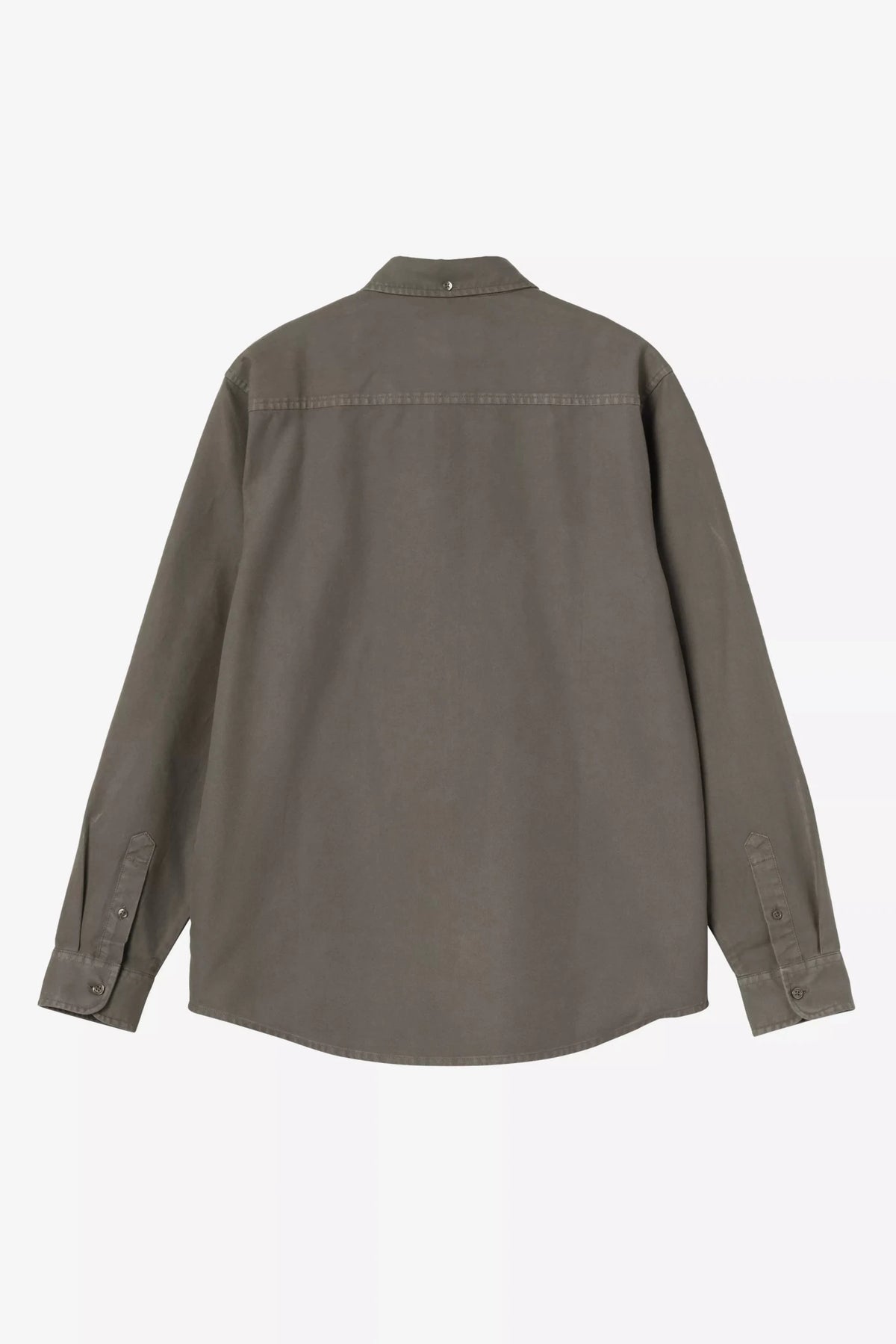 CARHARTT WIP-L/S Bolton Shirt-Shungite Garment Dyed-BACKYARD