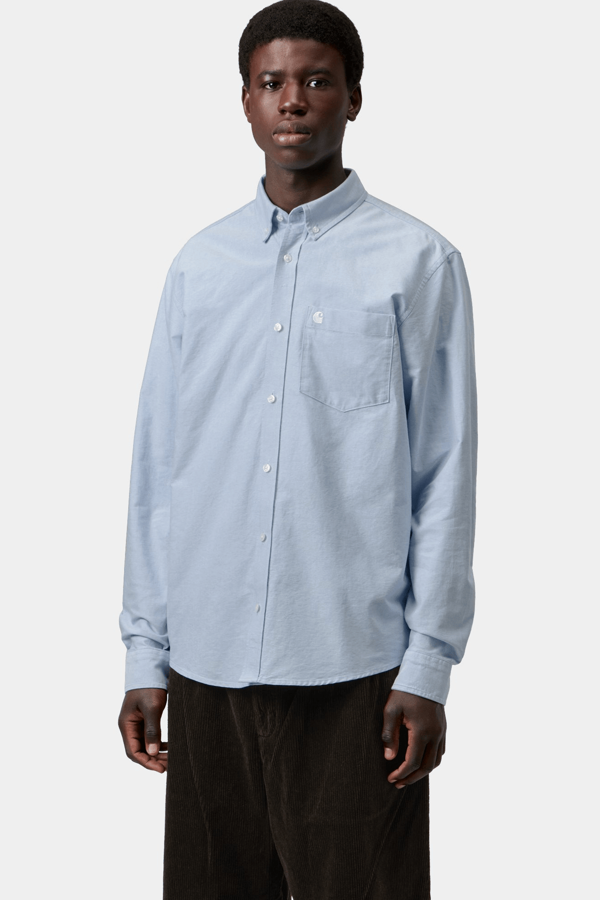 CARHARTT WIP-L/S C-Logo Shirt-Bleach White-BACKYARD