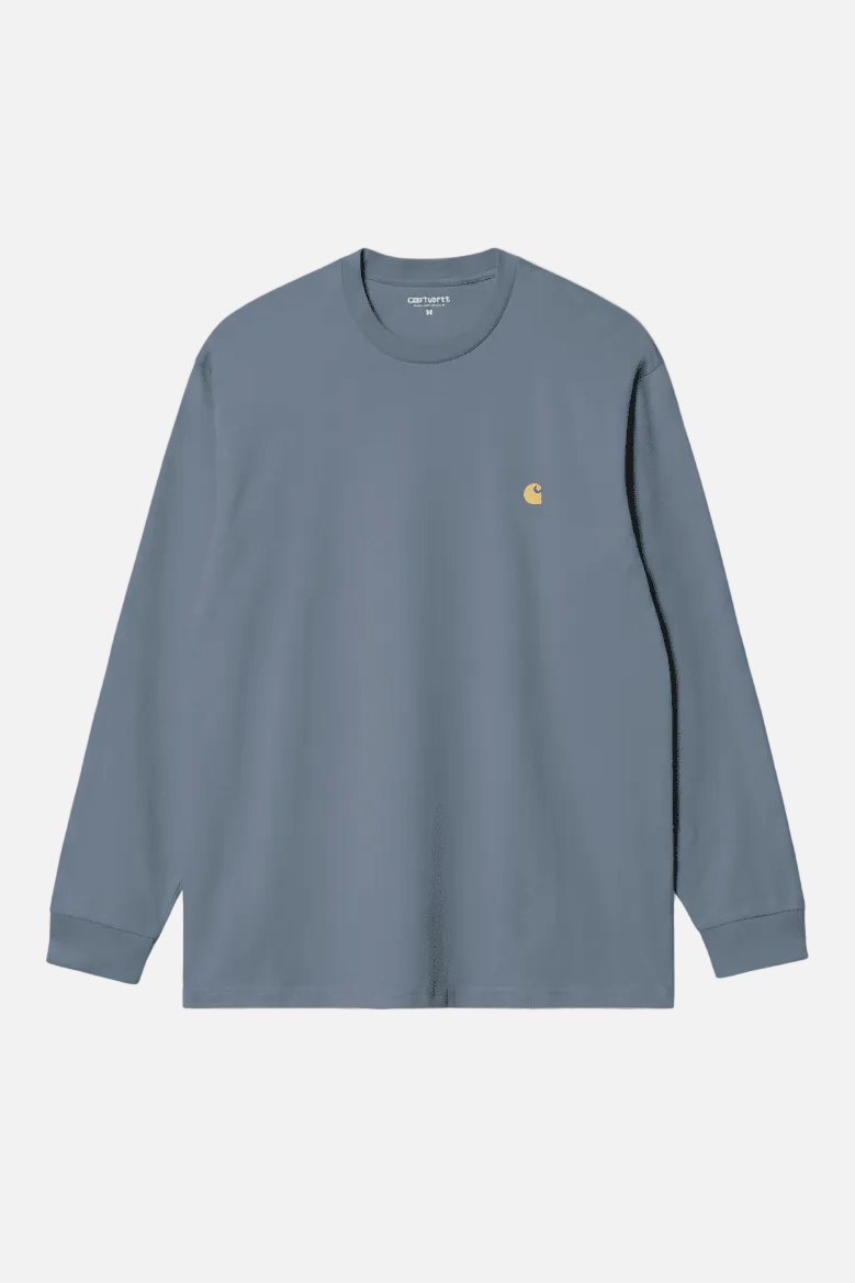 CARHARTT WIP-L/S Chase T-Shirt-Icesheet Gold-BACKYARD