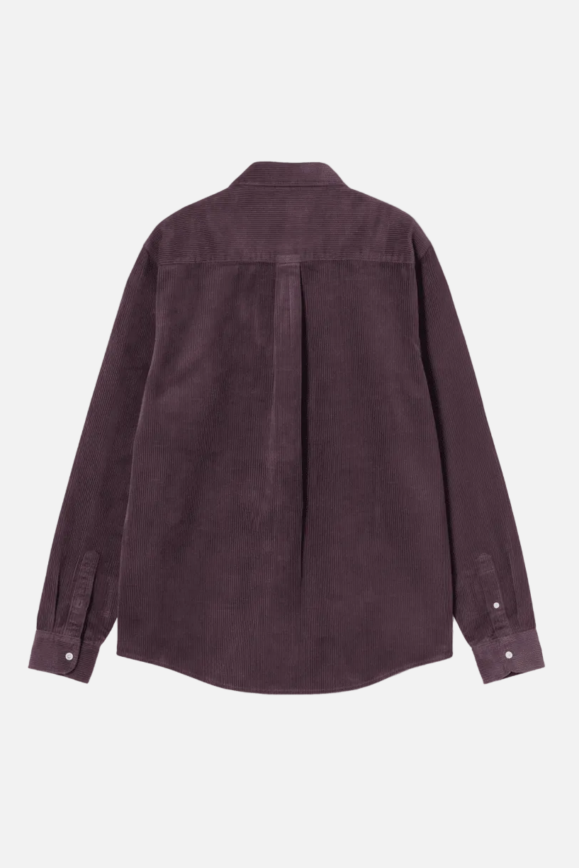 CARHARTT WIP-L/S Madison Cord Shirt-Cozy Purple-BACKYARD