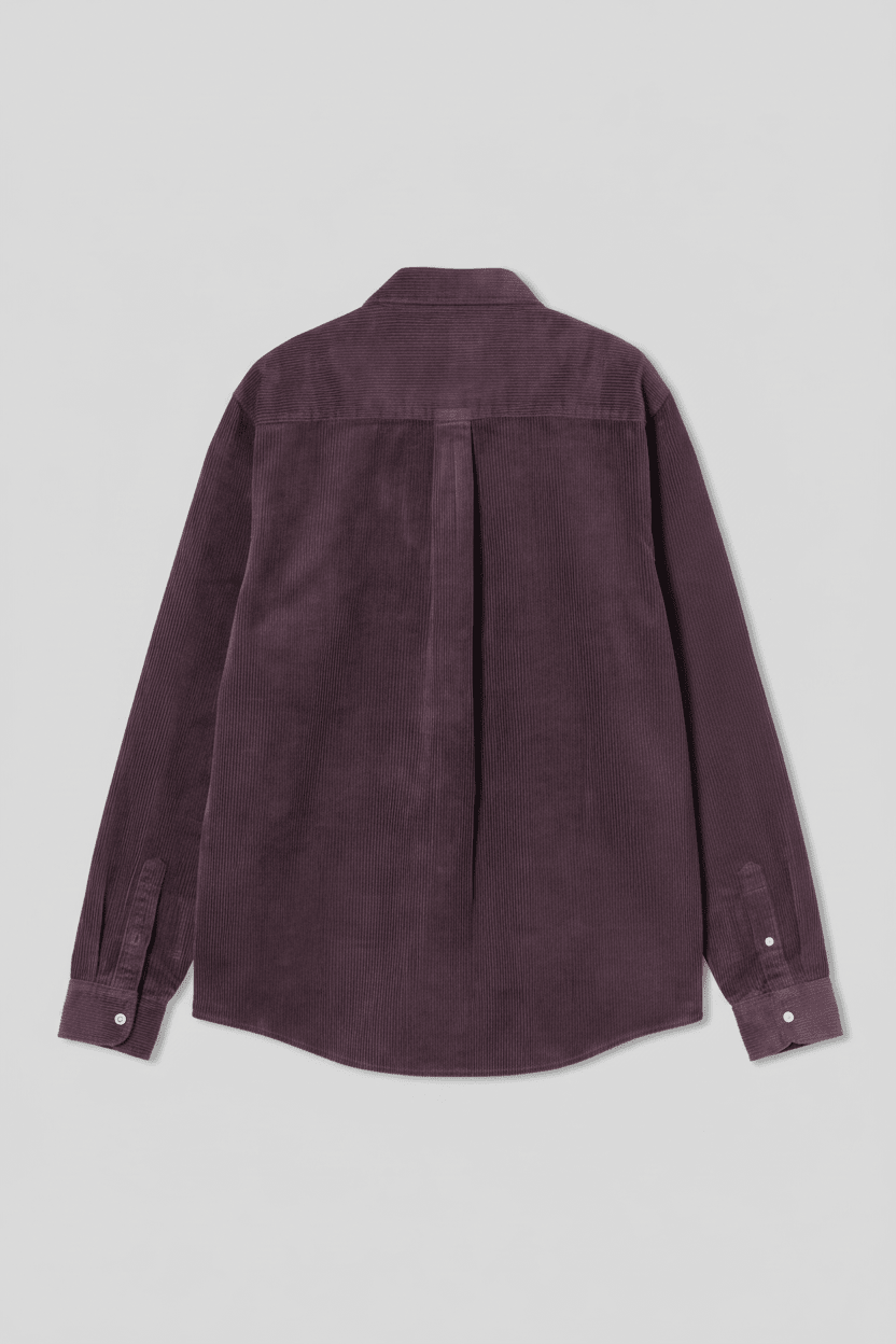 CARHARTT WIP-L/S Madison Cord Shirt-Cozy Purple-BACKYARD