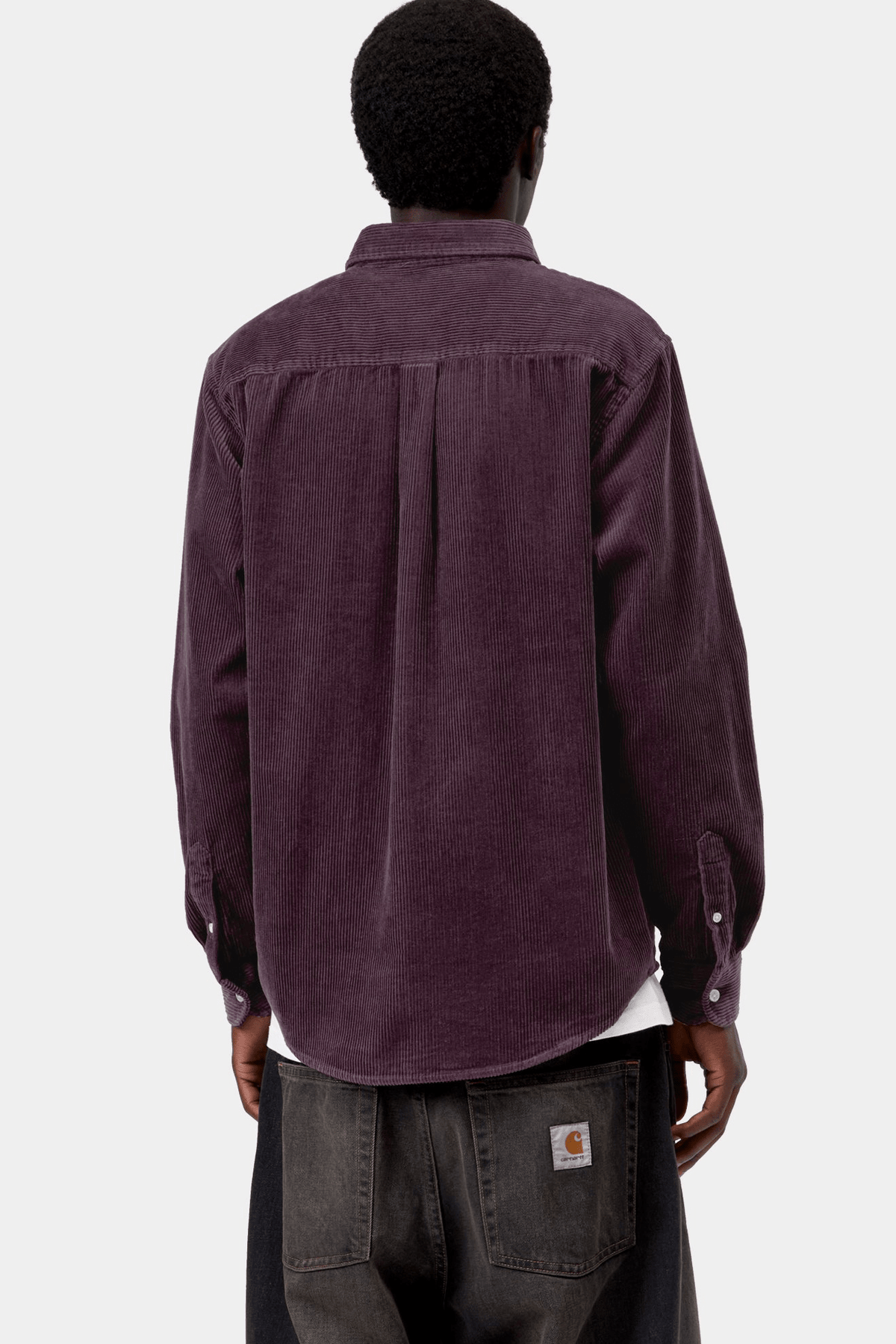 CARHARTT WIP-L/S Madison Cord Shirt-Cozy Purple-BACKYARD