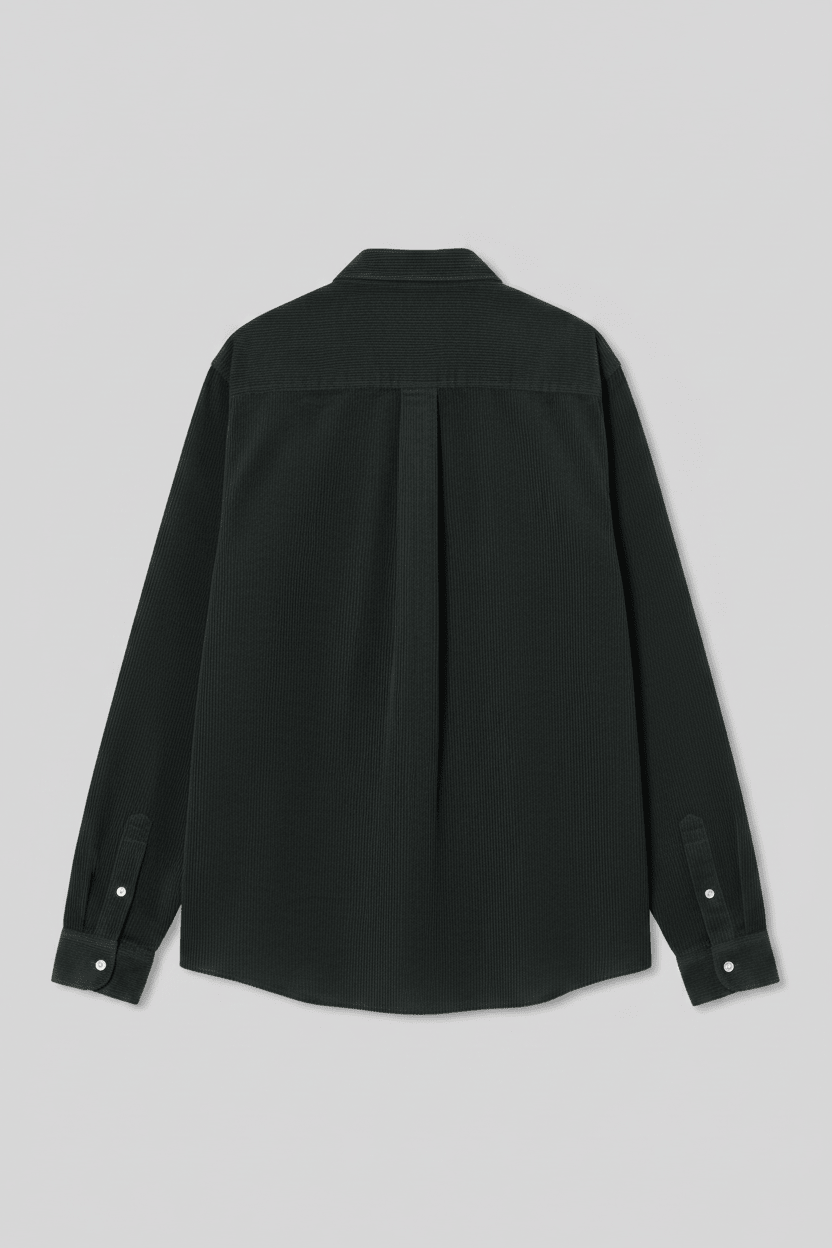 CARHARTT WIP-L/S Madison Cord Shirt-Raven-BACKYARD
