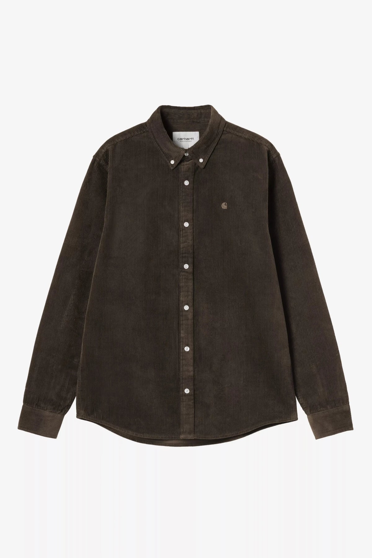CARHARTT WIP-L/S Madison Cord Shirt-Tobacco-BACKYARD