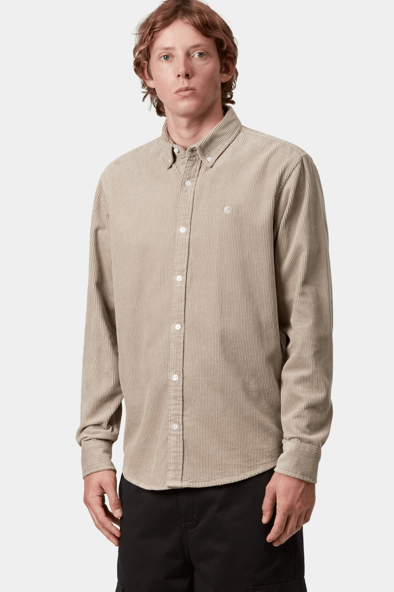 CARHARTT WIP-L/S Madison Cord Shirt-Wall-BACKYARD