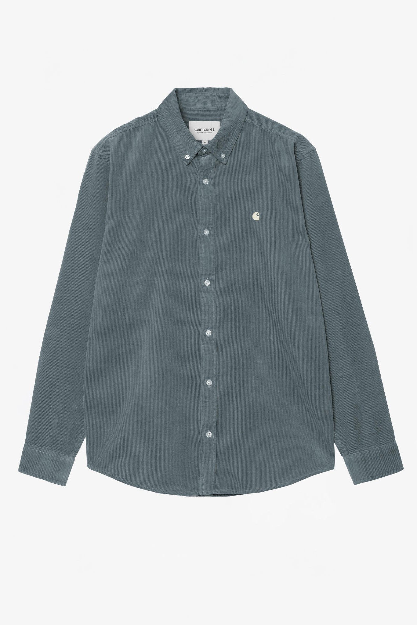 CARHARTT WIP - L/S Madison Fine Cord Shirt - Cozy Blue Wax - BACKYARD