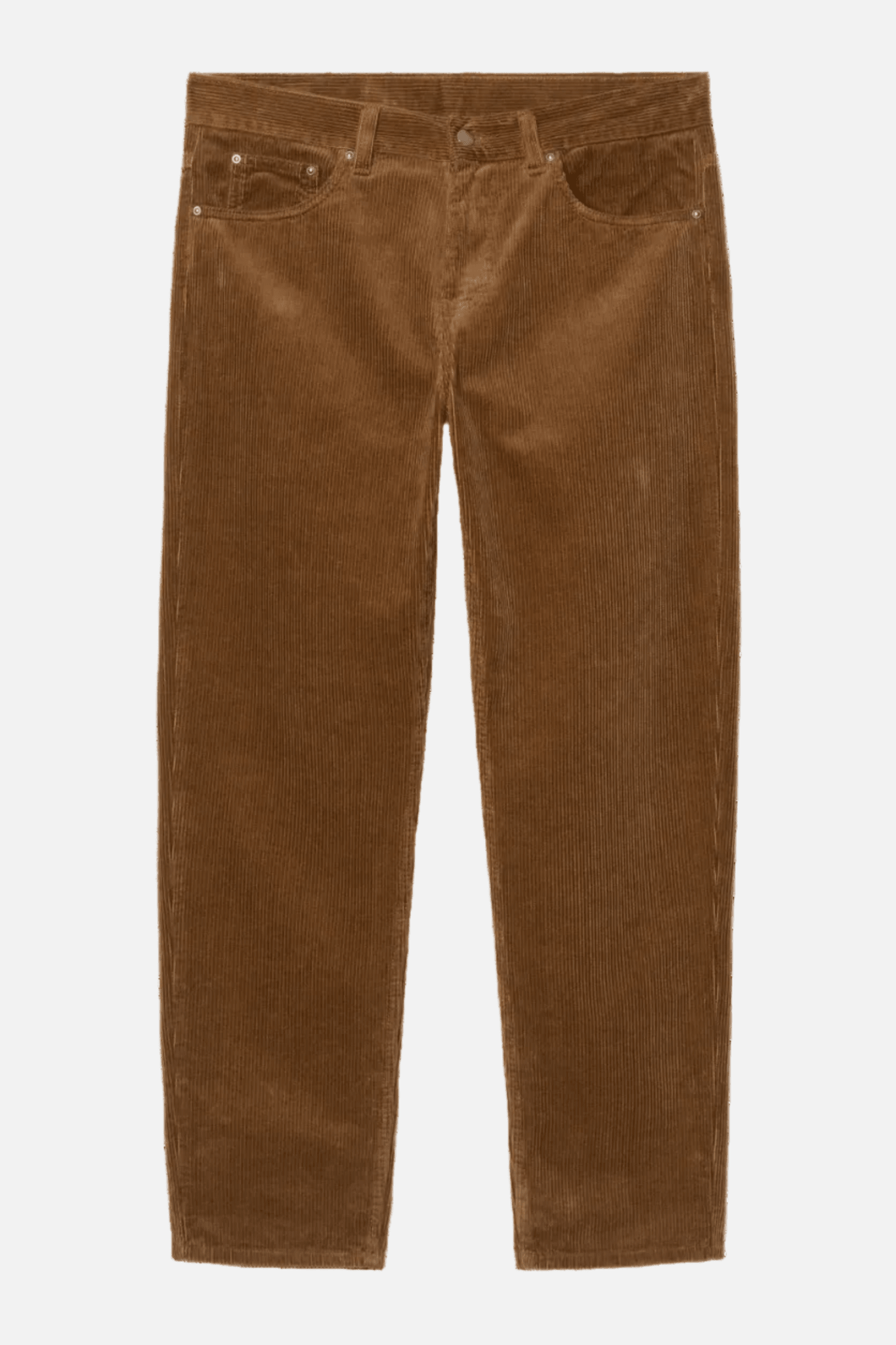 CARHARTT WIP-Newel Pant Cord-Brown Rinsed-BACKYARD