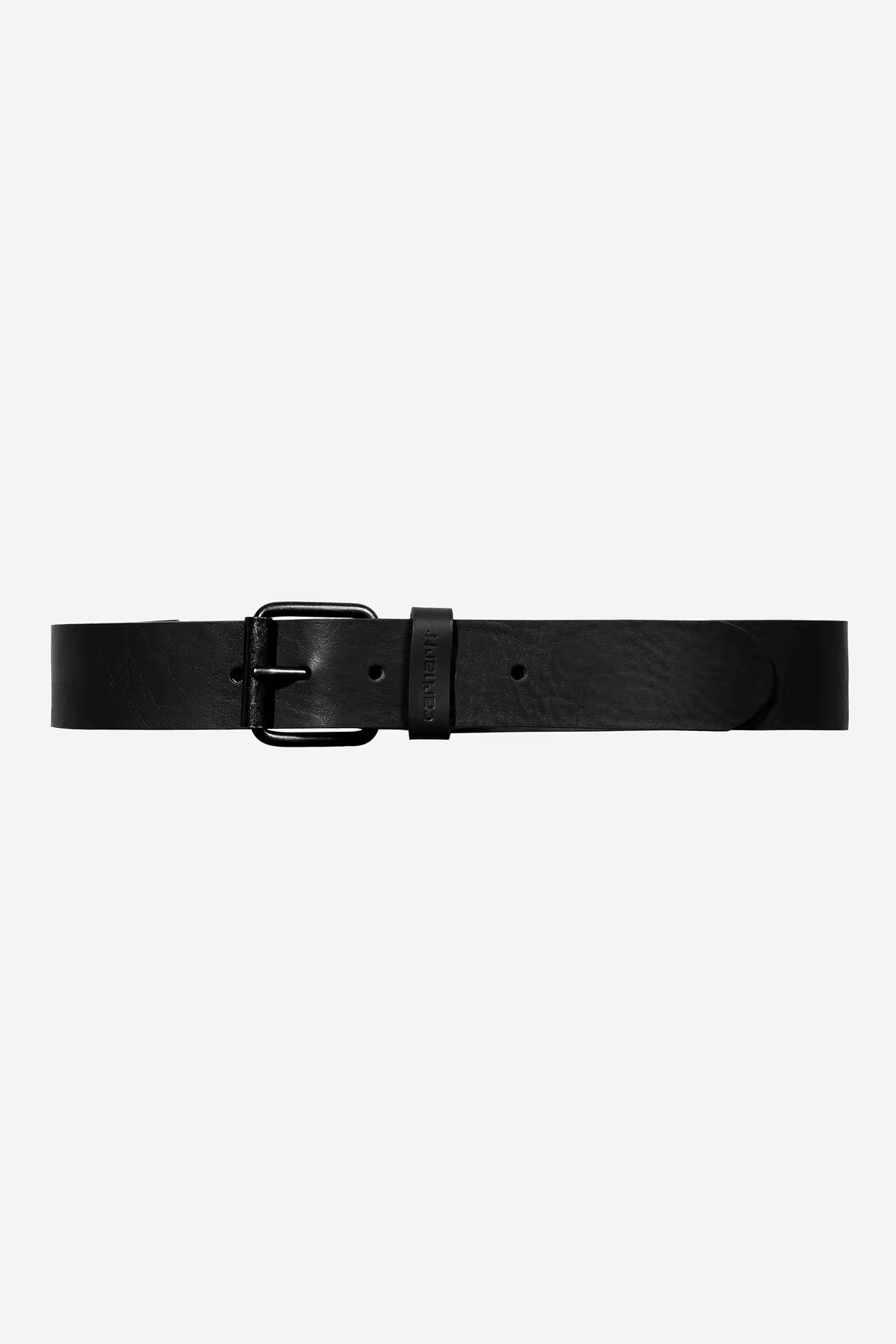 CARHARTT WIP-Script Belt Leather-Black Black-BACKYARD