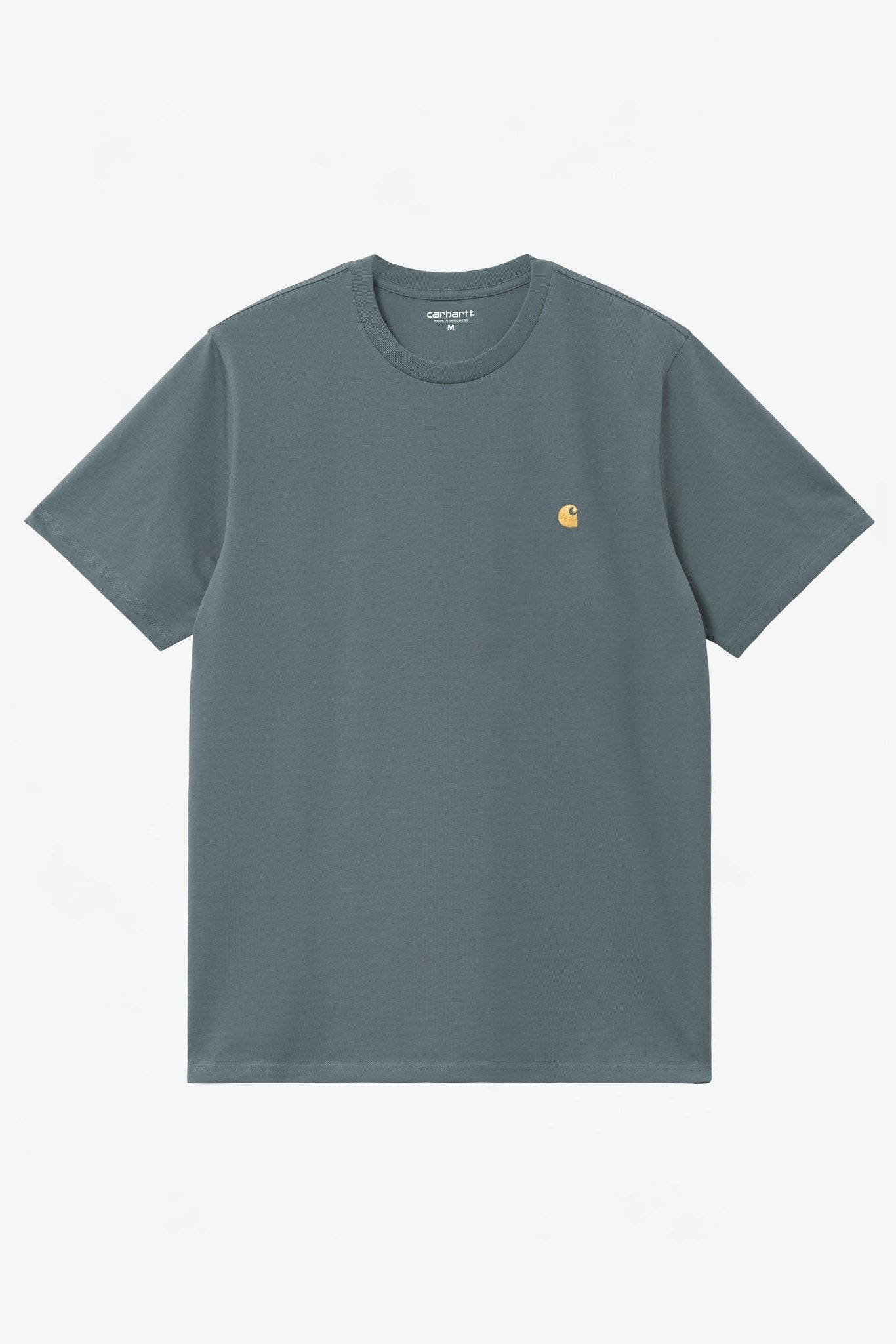 CARHARTT WIP - S/S Chase T-Shirt - Cozy Blue Gold - BACKYARD
