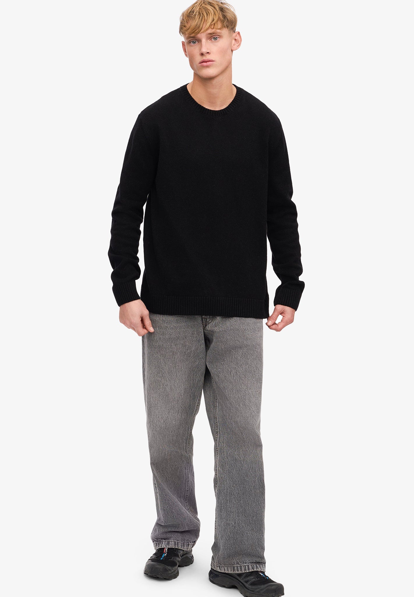 COLORFUL STANDARD - Classic Merino Wool Crew - Deep Black - BACKYARD