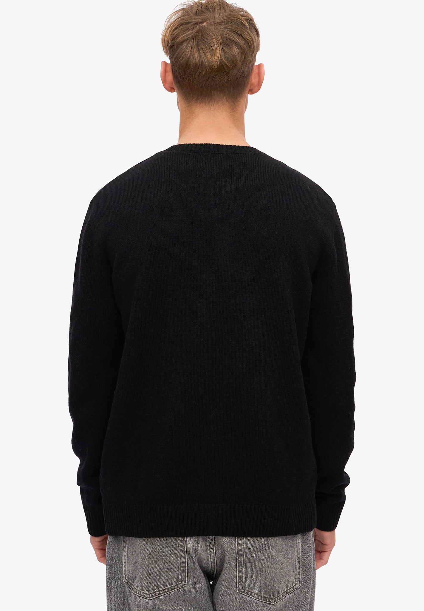 COLORFUL STANDARD - Classic Merino Wool Crew - Deep Black - BACKYARD