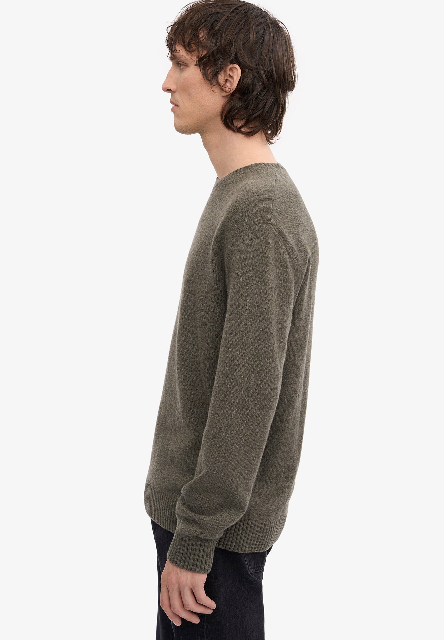 COLORFUL STANDARD - Classic Merino Wool Crew - Dusty Olive - BACKYARD