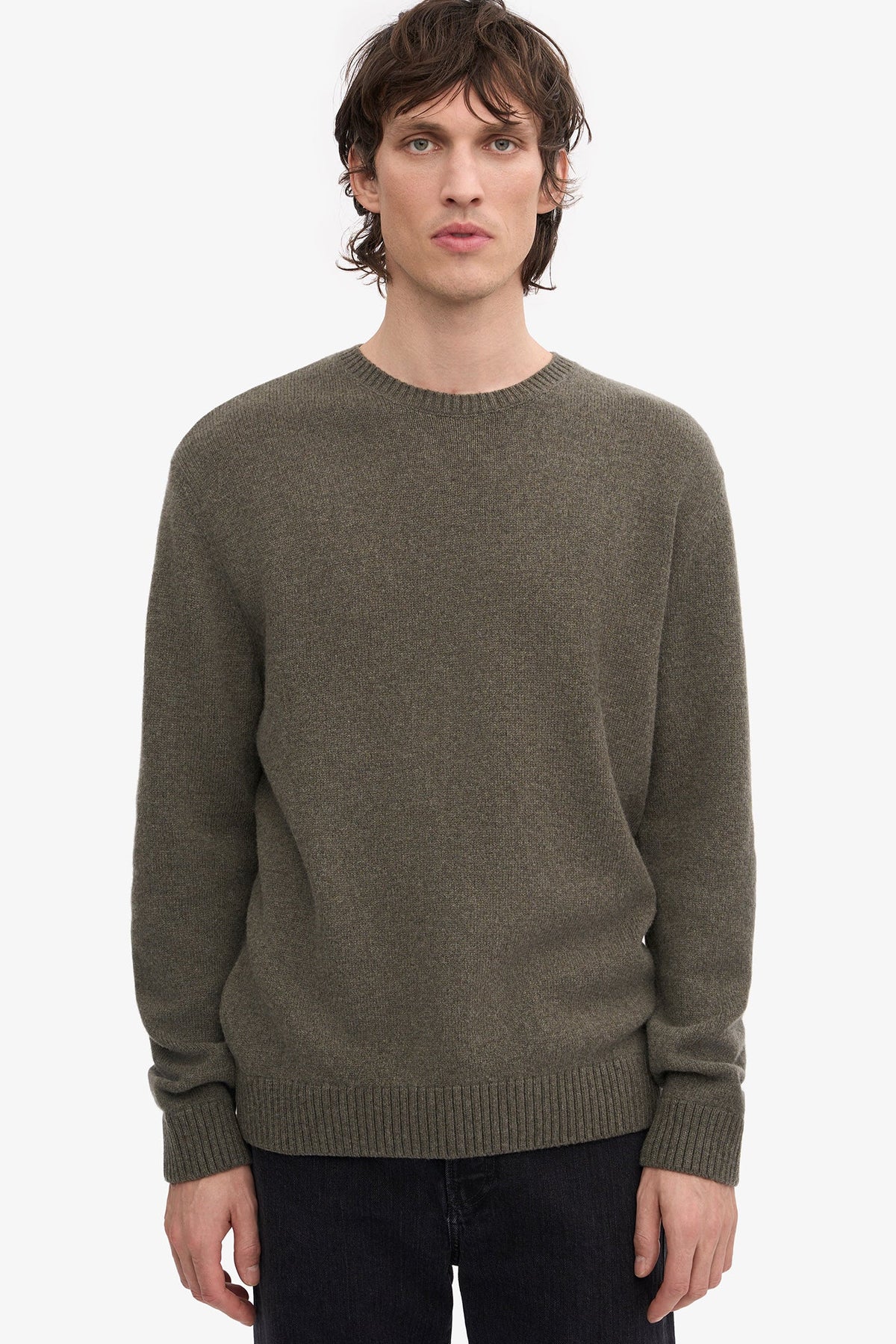 COLORFUL STANDARD - Classic Merino Wool Crew - Dusty Olive - BACKYARD
