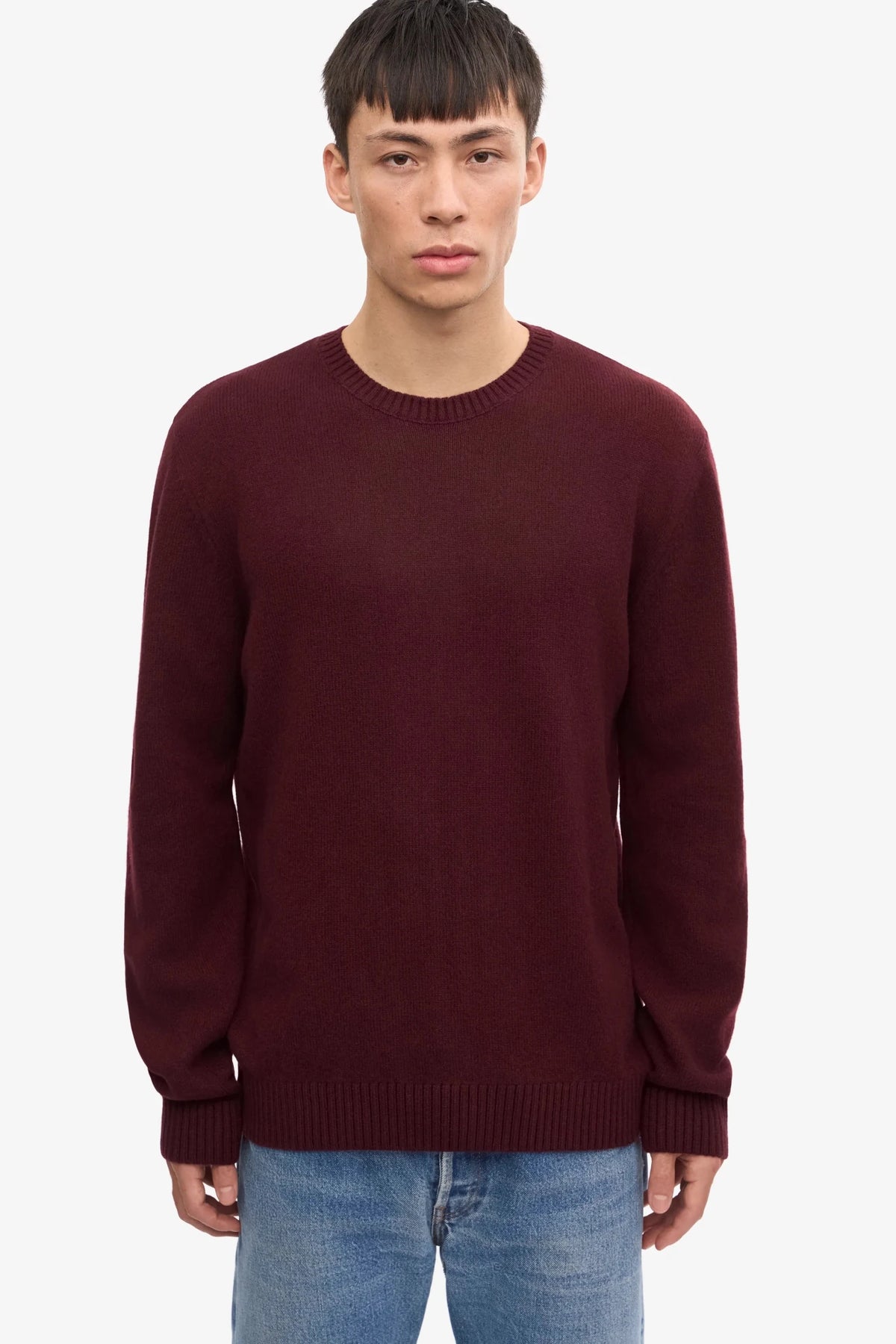 COLORFUL STANDARD-Classic Merino Wool Crew-Oxblood Red-BACKYARD