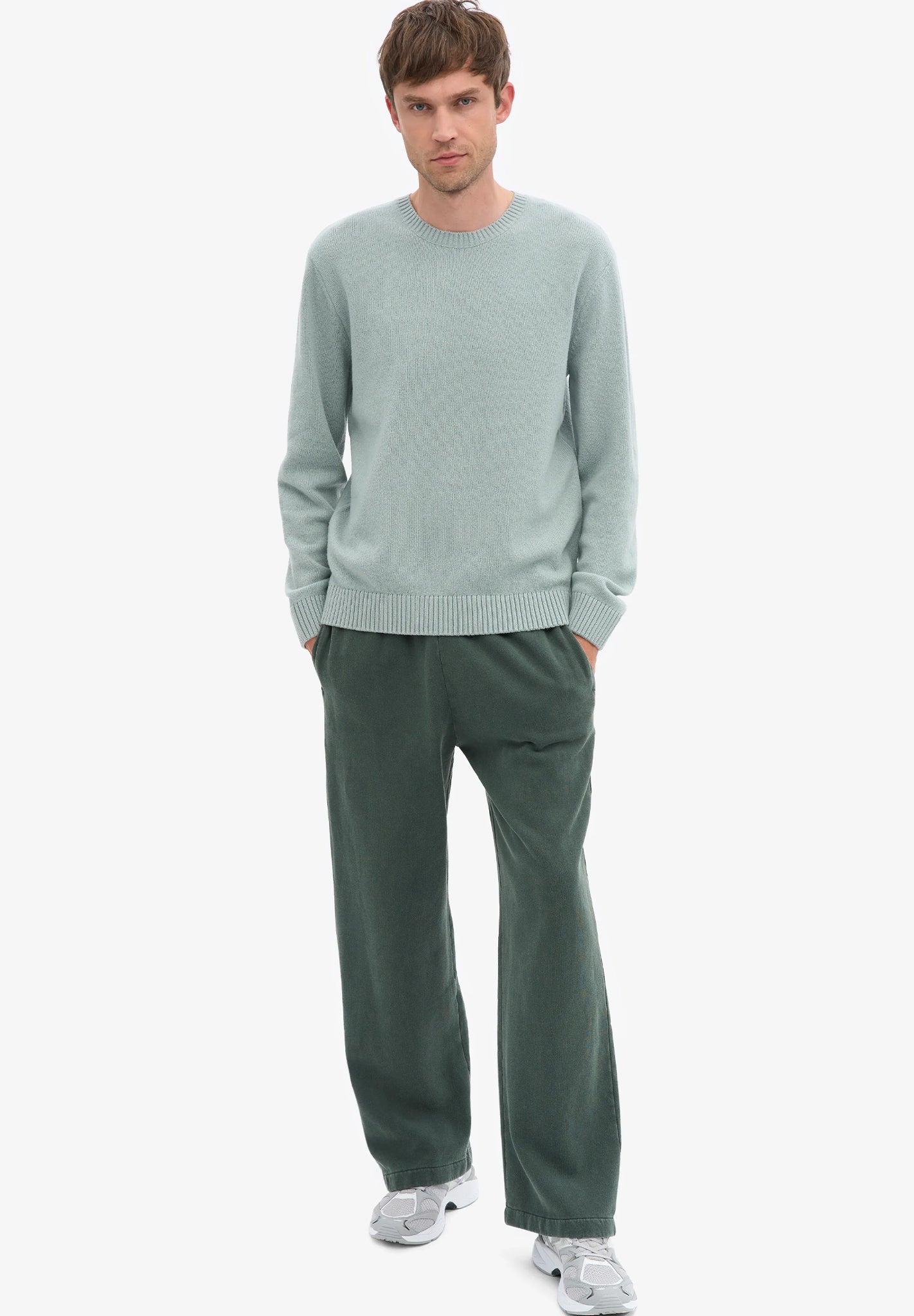 COLORFUL STANDARD - Classic Merino Wool Crew - Steel Blue - BACKYARD