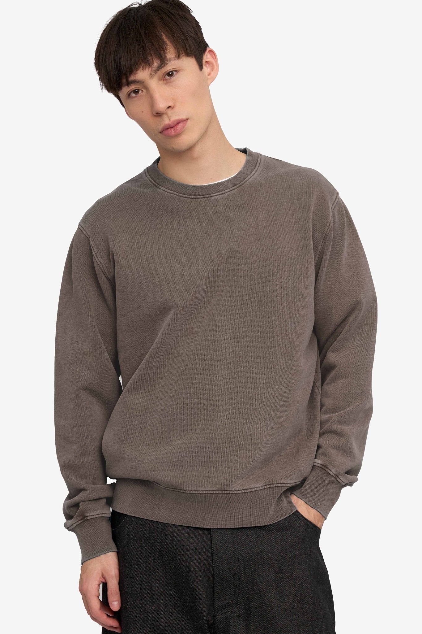 COLORFUL STANDARD-Classic Organic Crew-Faded Mud-BACKYARD