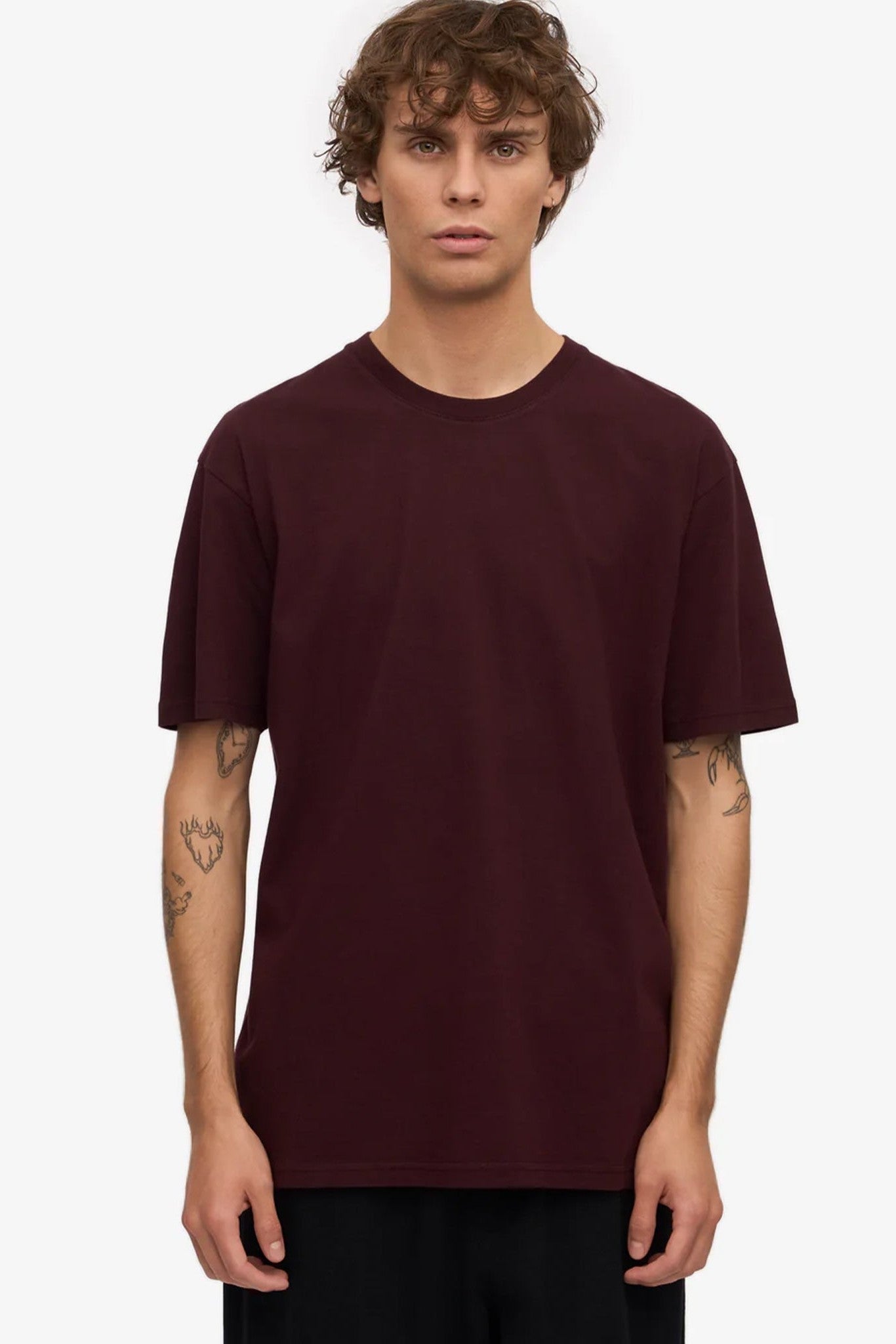 COLORFUL STANDARD - Classic Organic Tee - Oxblood Red - BACKYARD