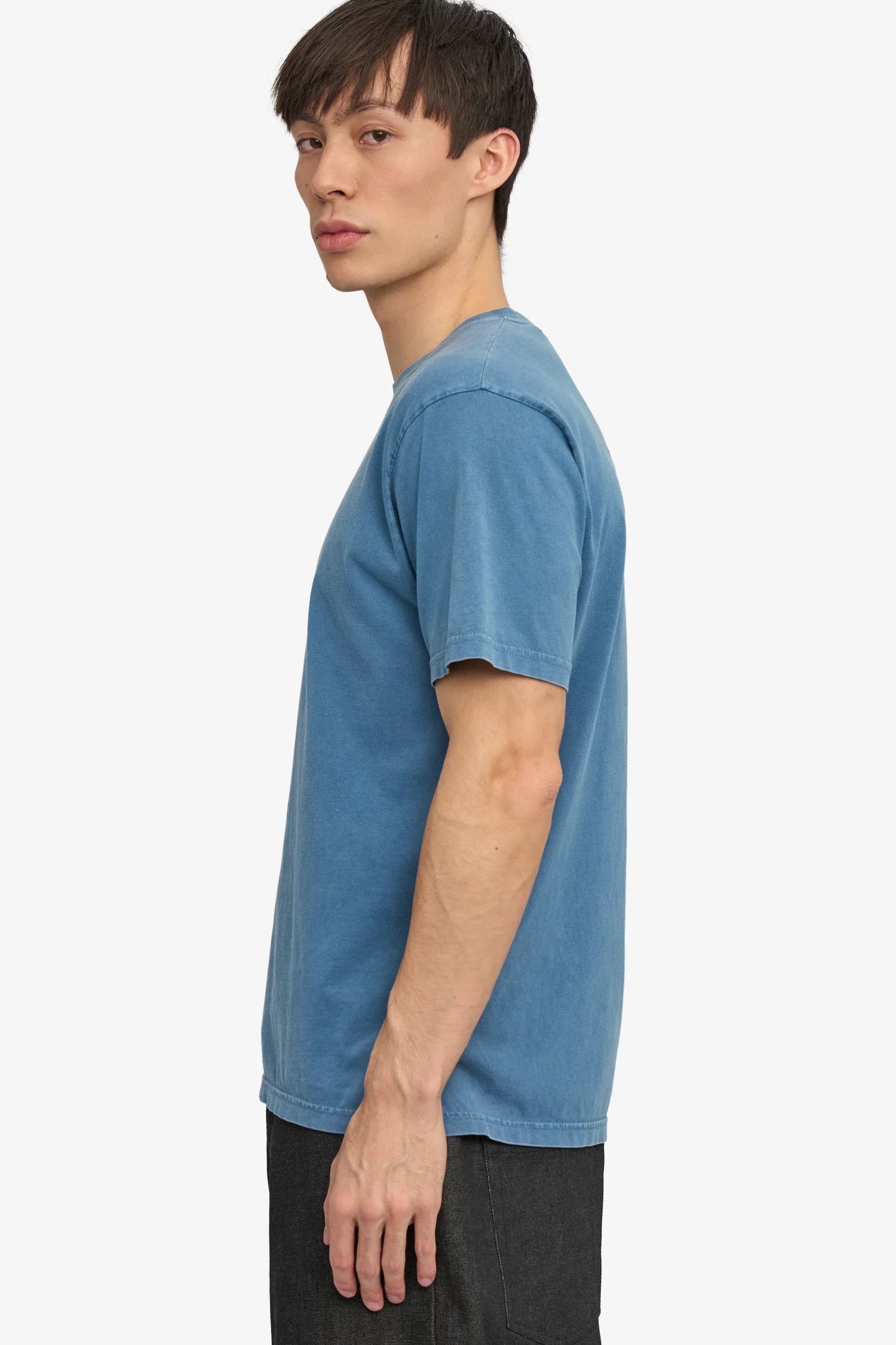 COLORFUL STANDARD - Classic Organic Tee - Faded Indigo - BACKYARD