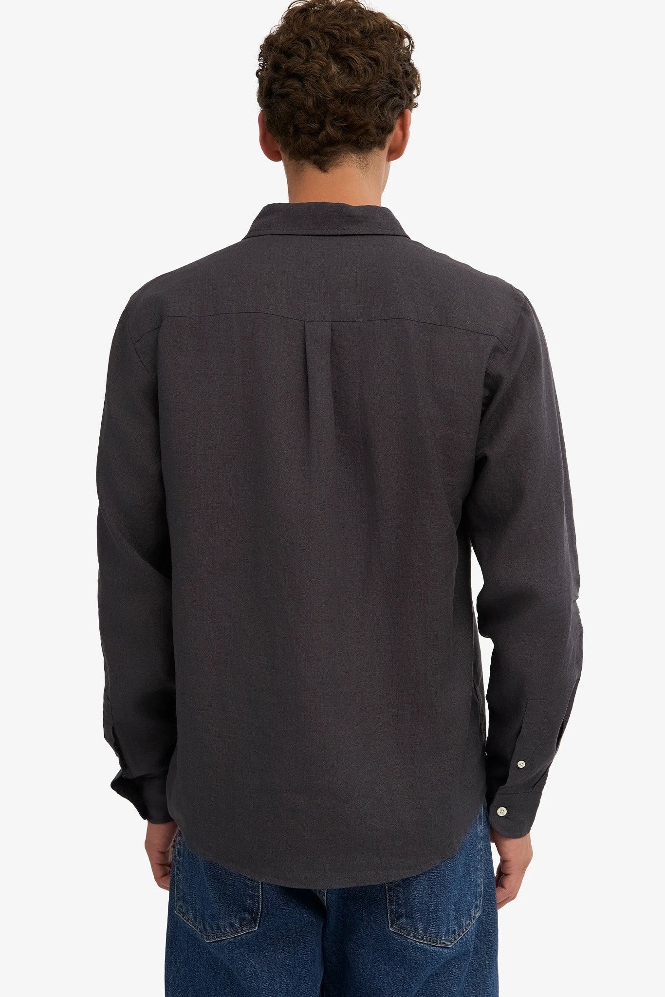 COLORFUL STANDARD - Linen Shirt - Lava Grey - BACKYARD