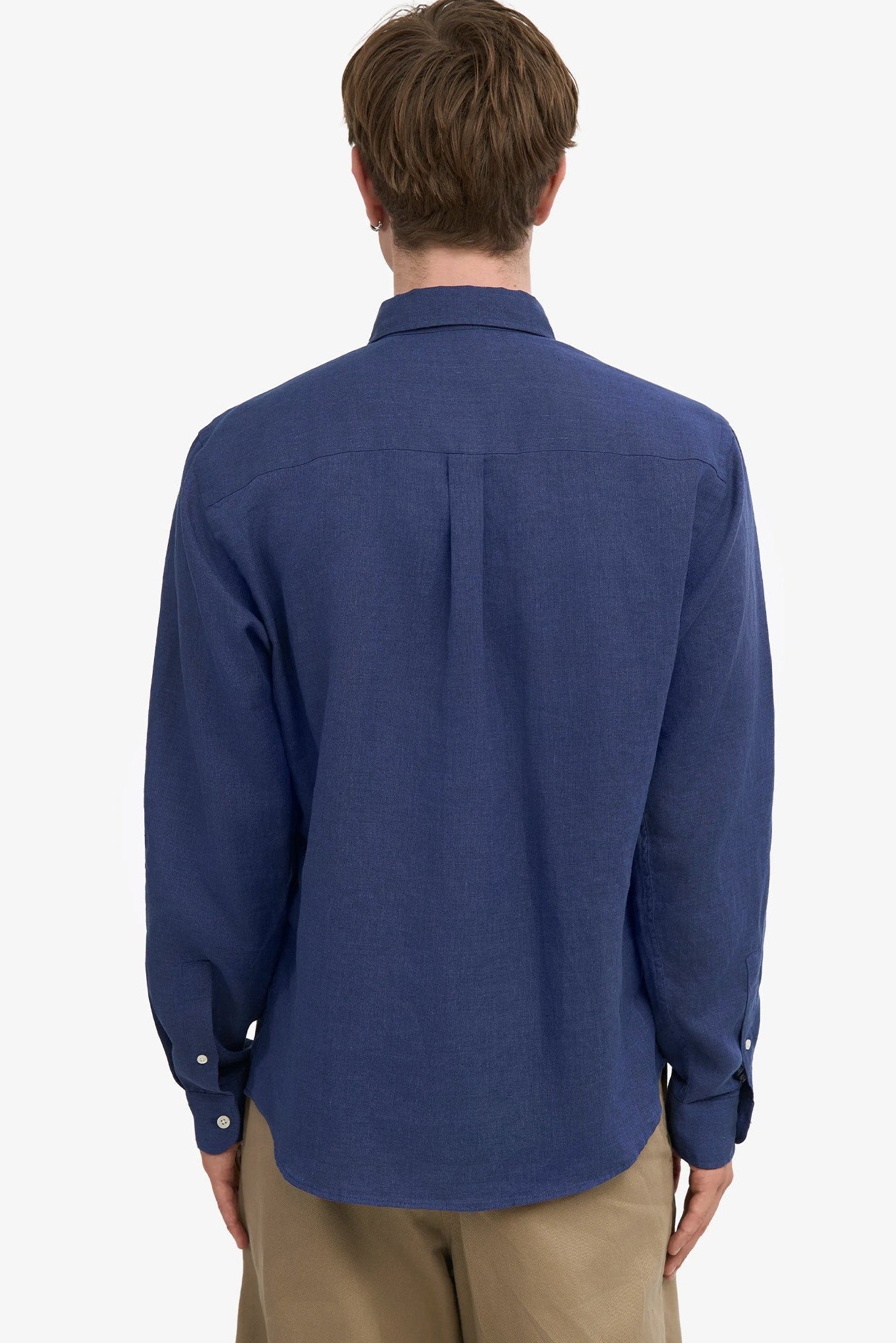 COLORFUL STANDARD - Linen Shirt - Petrol Blue - BACKYARD