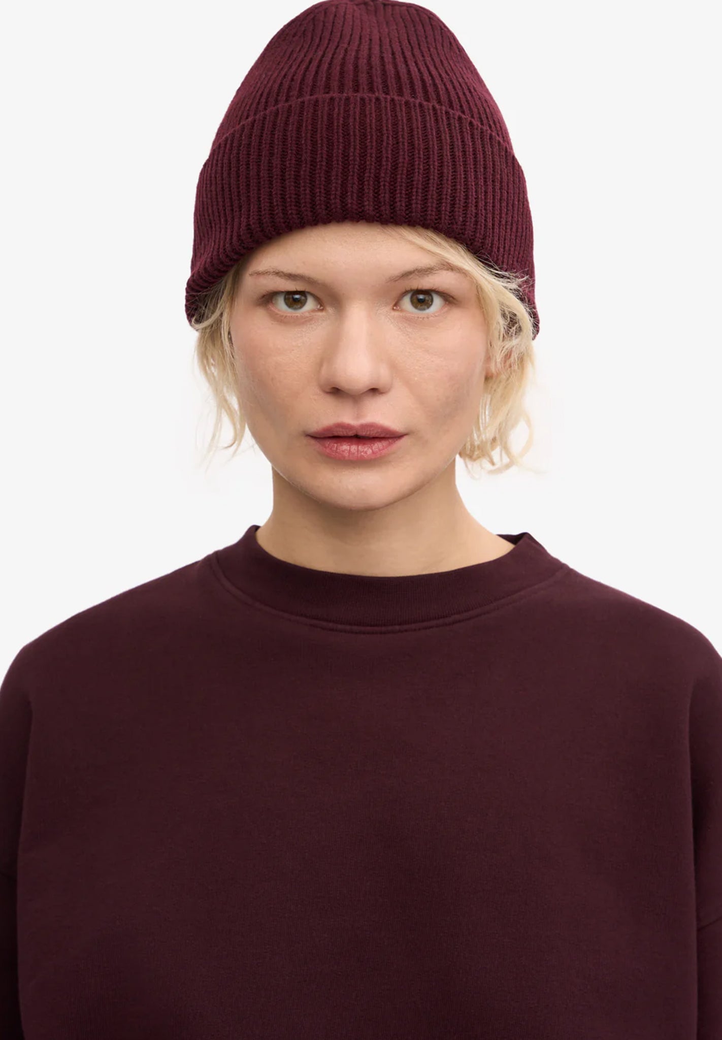 COLORFUL STANDARD - Merino Wool Beanie - Oxblood Red - BACKYARD
