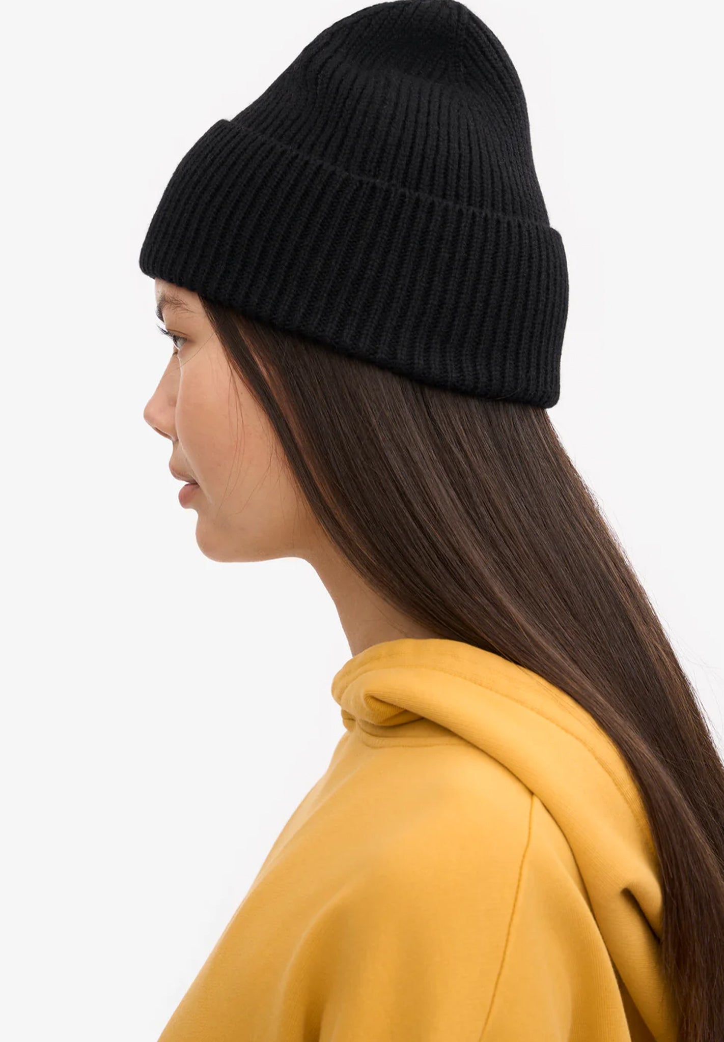 COLORFUL STANDARD - Merino Wool Beanie - Deep Black - BACKYARD