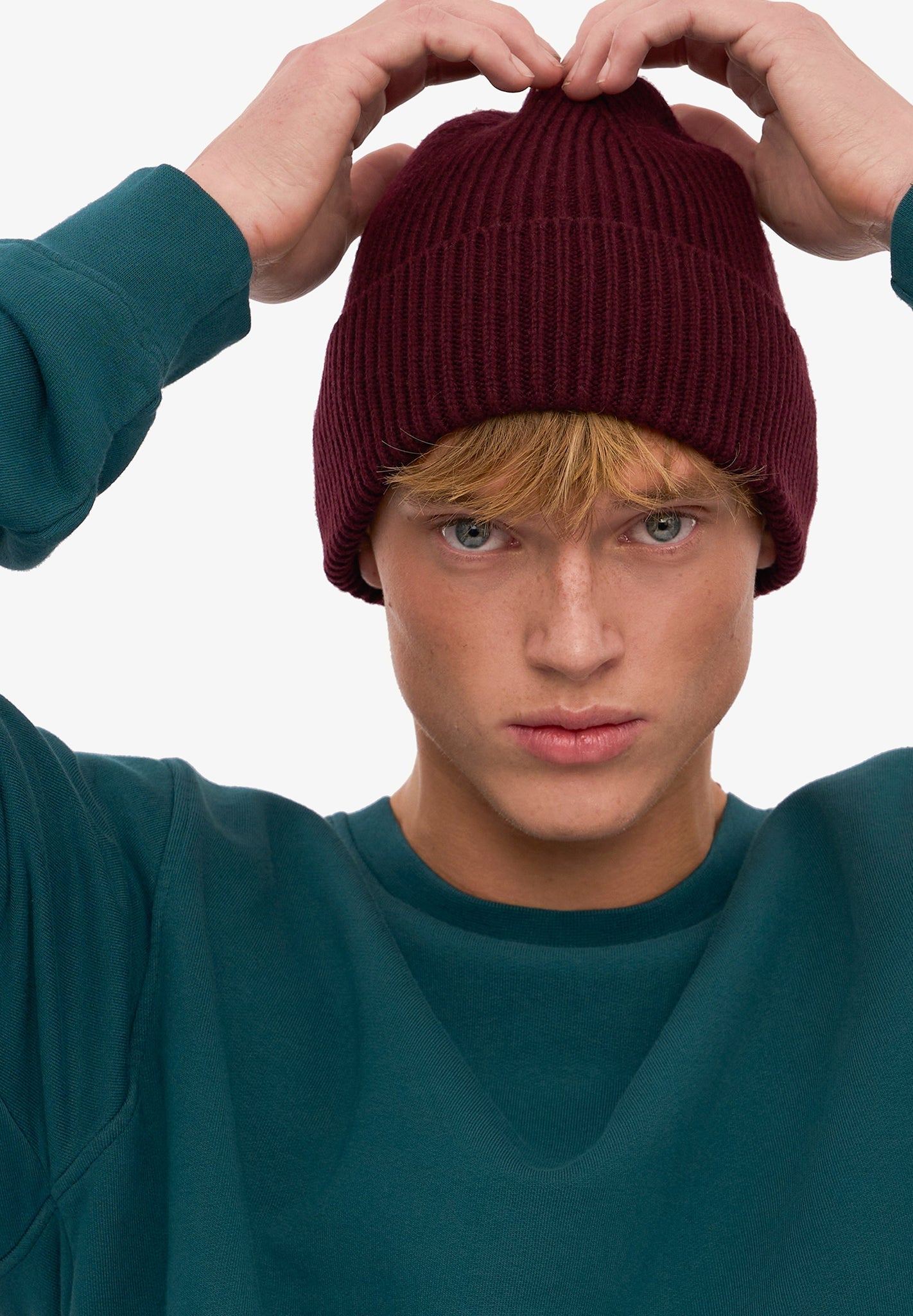 COLORFUL STANDARD - Merino Wool Beanie - Oxblood Red - BACKYARD