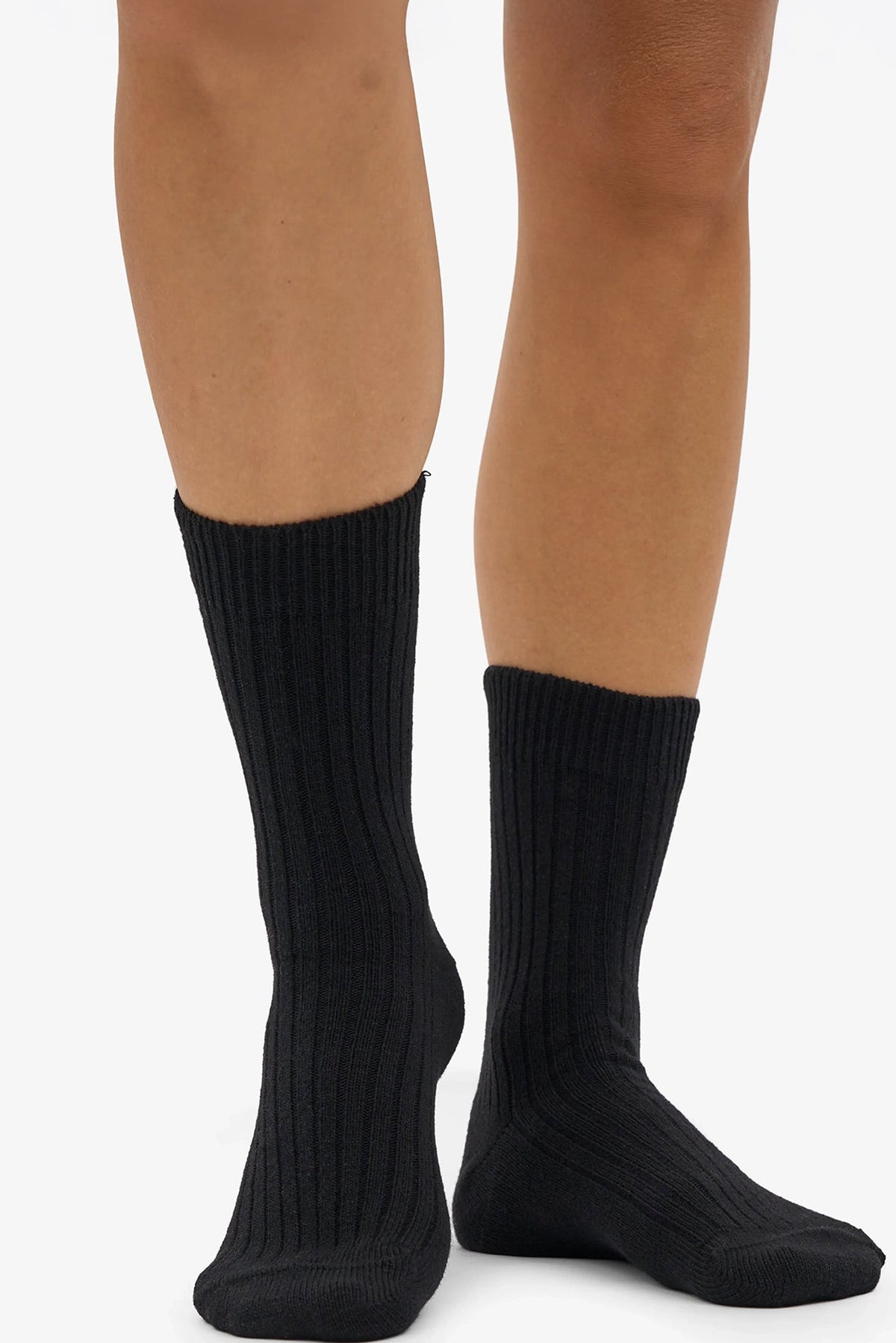 COLORFUL STANDARD - Merino Wool Blend Sock - Deep Black - BACKYARD