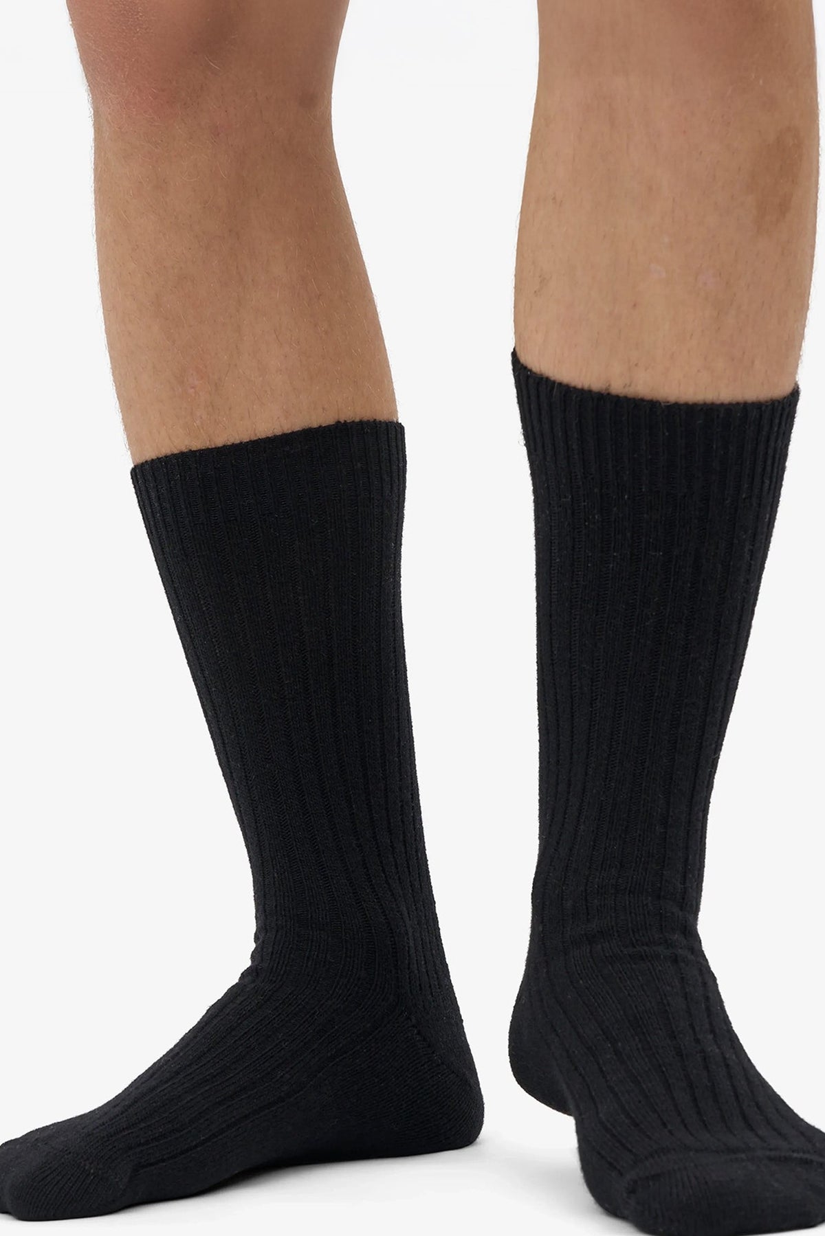 COLORFUL STANDARD - Merino Wool Blend Sock - Deep Black - BACKYARD