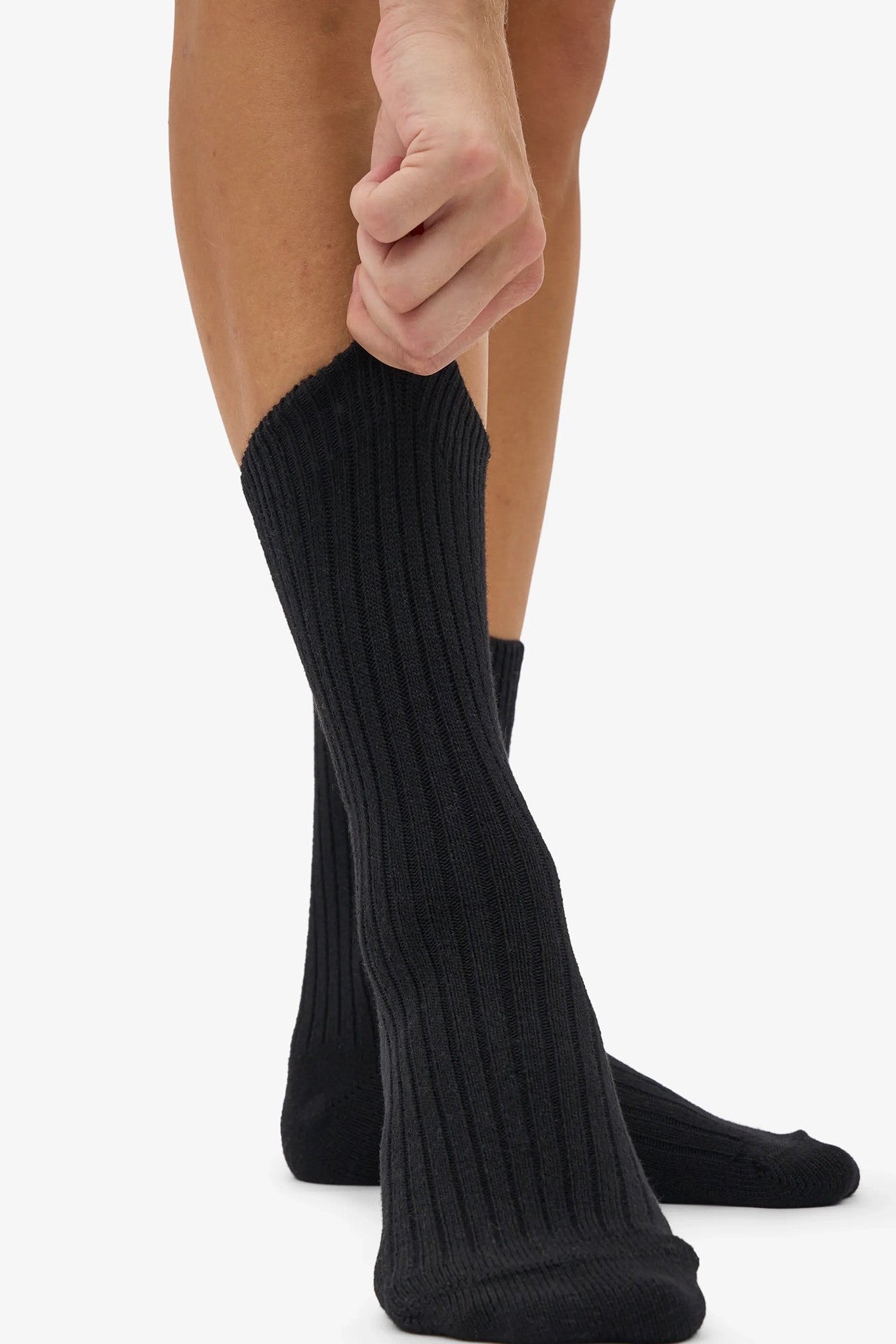 COLORFUL STANDARD - Merino Wool Blend Sock - Deep Black - BACKYARD