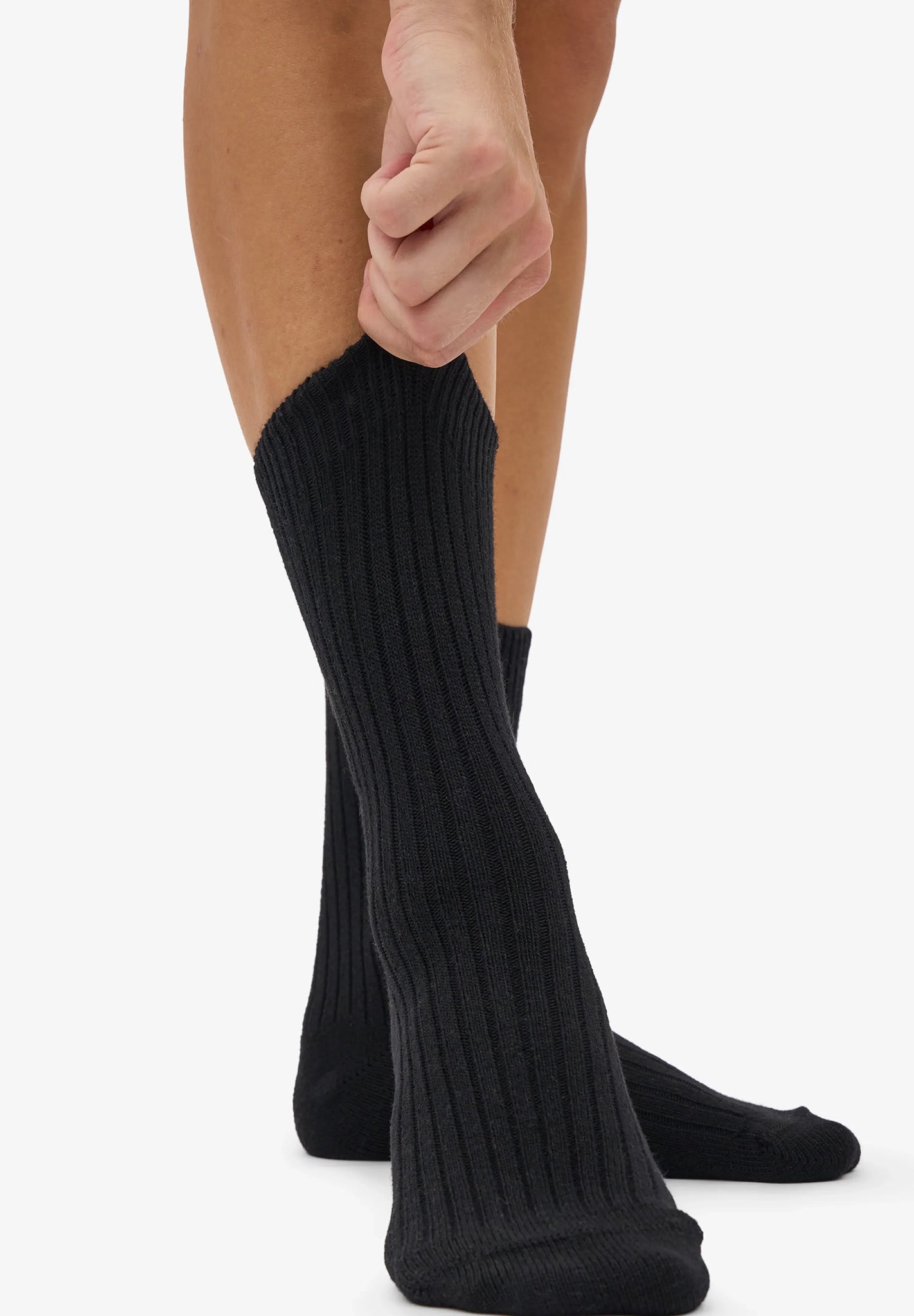 COLORFUL STANDARD - Merino Wool Blend Sock - Deep Black - BACKYARD