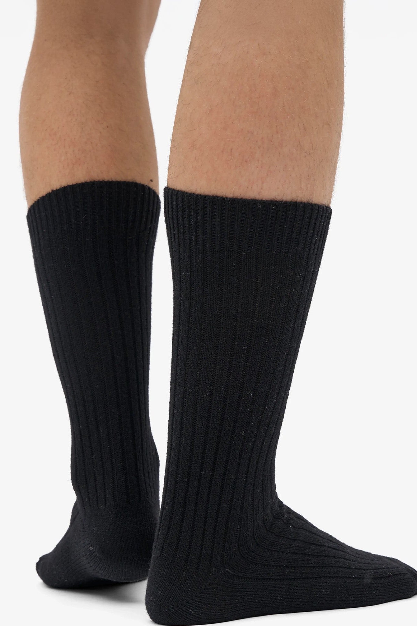 COLORFUL STANDARD - Merino Wool Blend Sock - Deep Black - BACKYARD