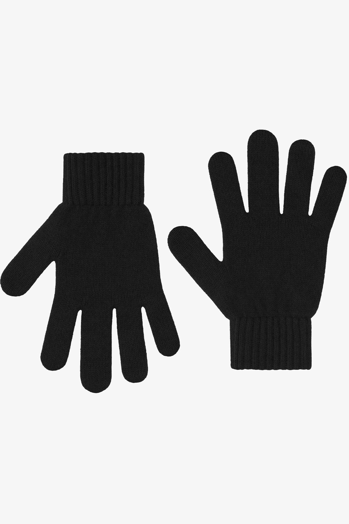 COLORFUL STANDARD - Merino Wool Gloves - Deep Black - BACKYARD
