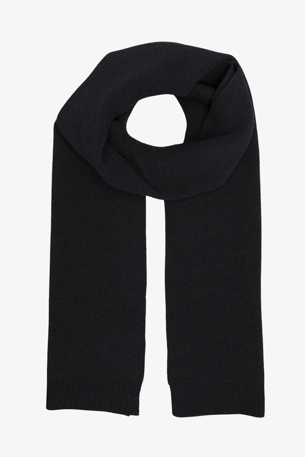 COLORFUL STANDARD - Merino Wool Scarf - Deep Black - BACKYARD