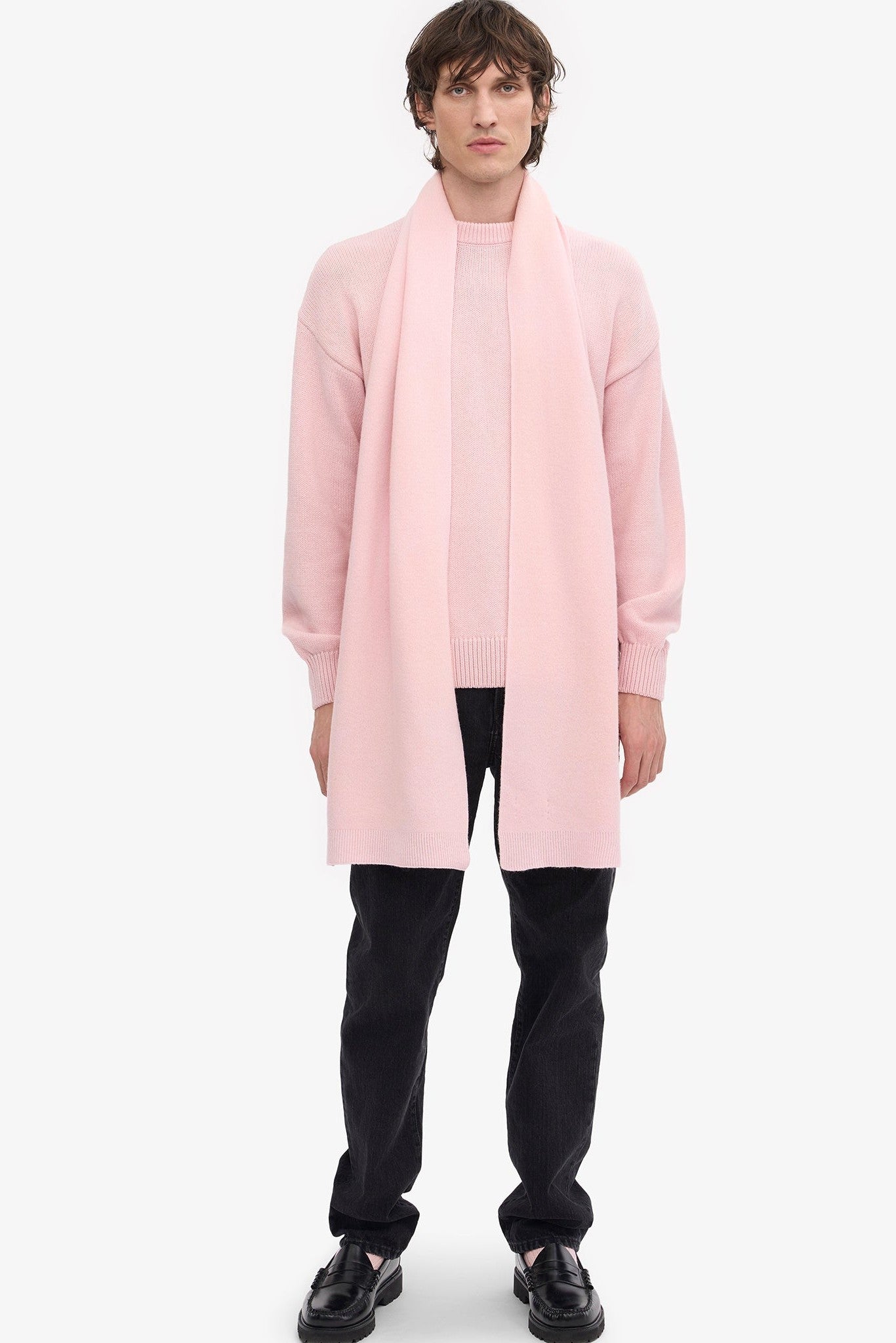 COLORFUL STANDARD - Merino Wool Scarf - Faded Pink - BACKYARD