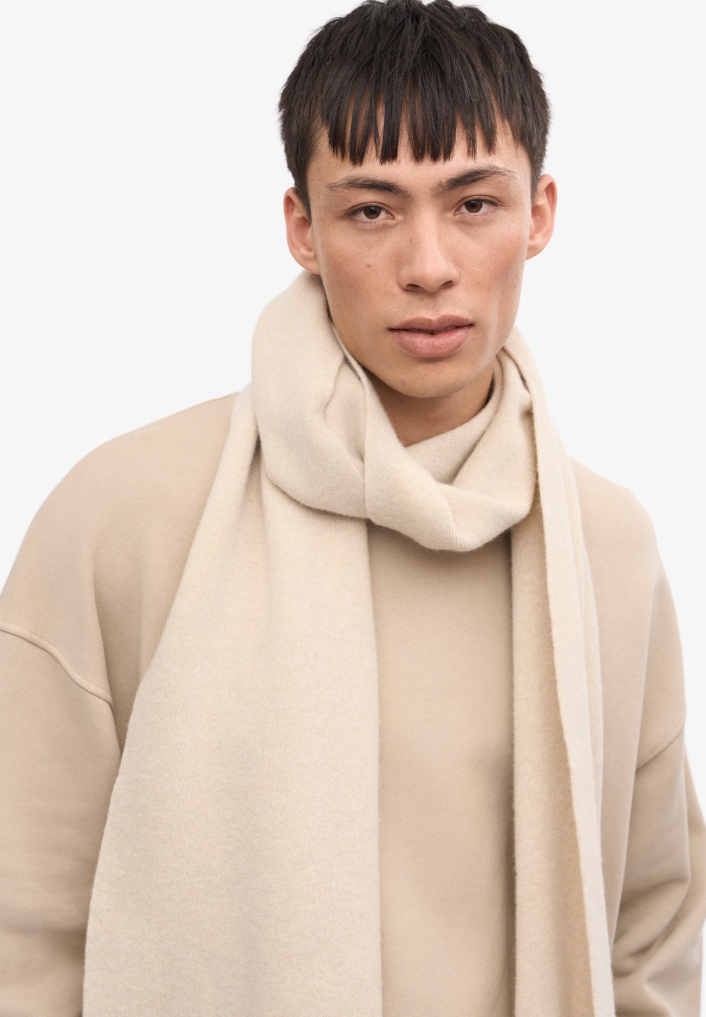 COLORFUL STANDARD - Merino Wool Scarf - Ivory White - BACKYARD