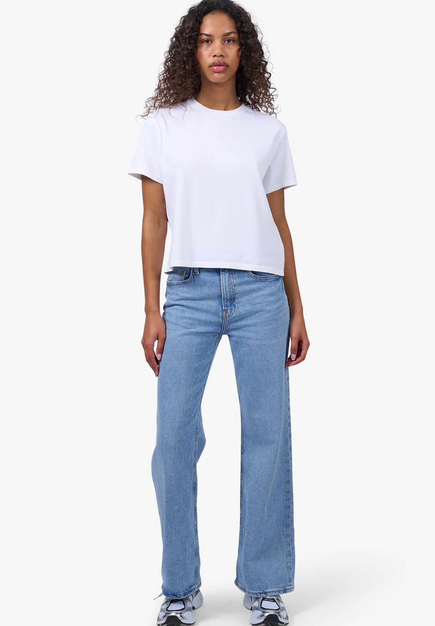 COLORFUL STANDARD - Organic Boxy Crop Tee - Optical White - BACKYARD