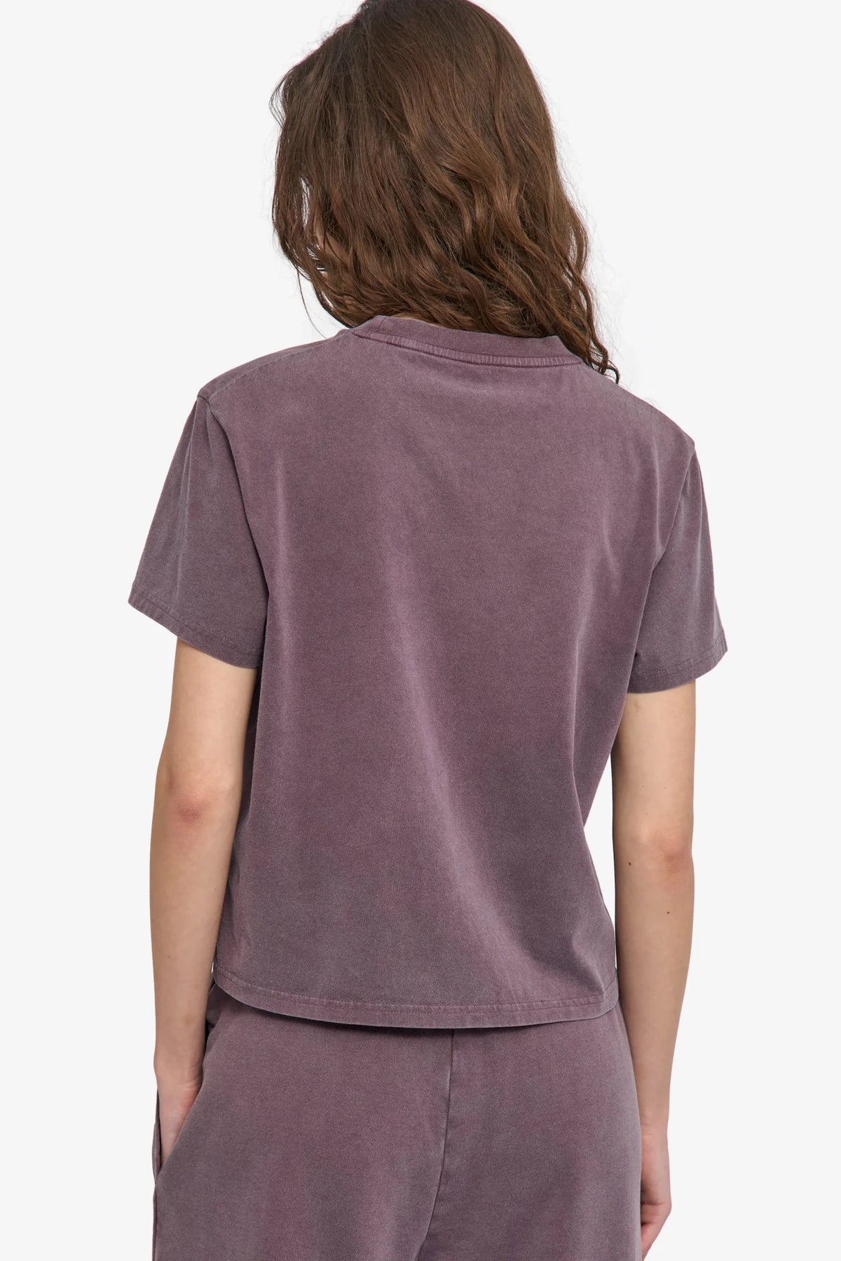 COLORFUL STANDARD-Organic Boxy Crop Tee-Faded Grape-BACKYARD