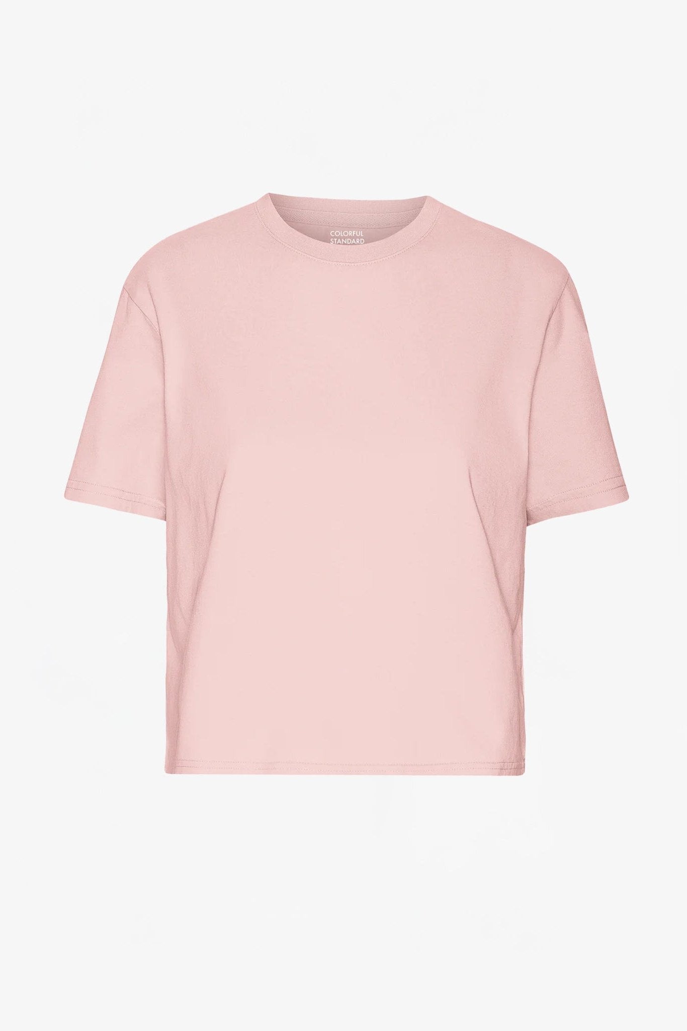 COLORFUL STANDARD - Organic Boxy Crop Tee - Faded Pink - BACKYARD