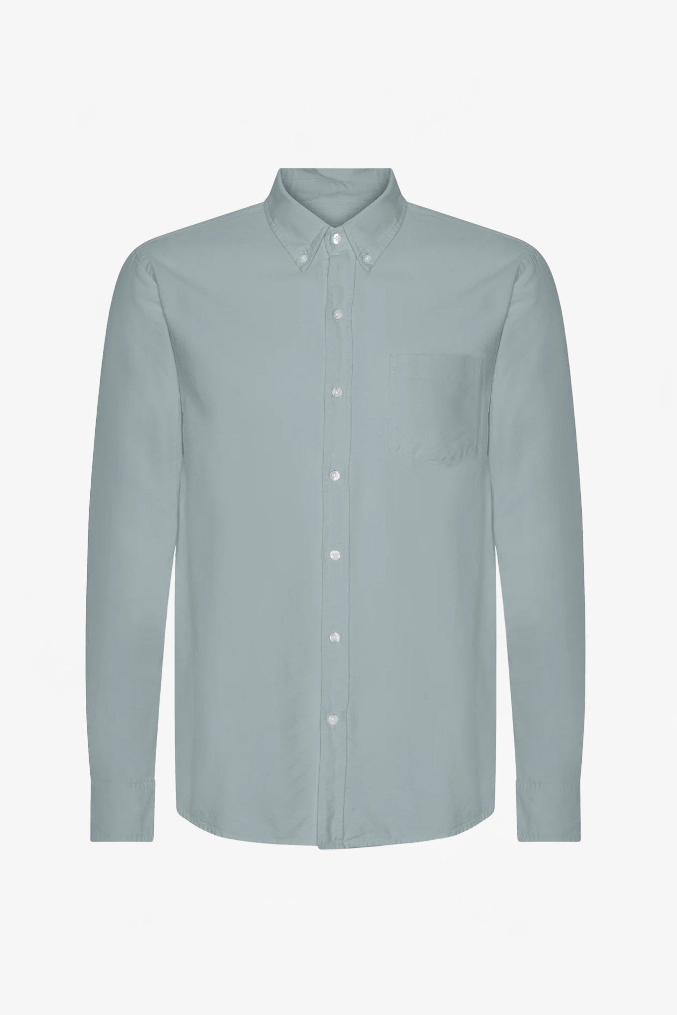 COLORFUL STANDARD - Organic Button Down Shirt - Steel Blue - BACKYARD