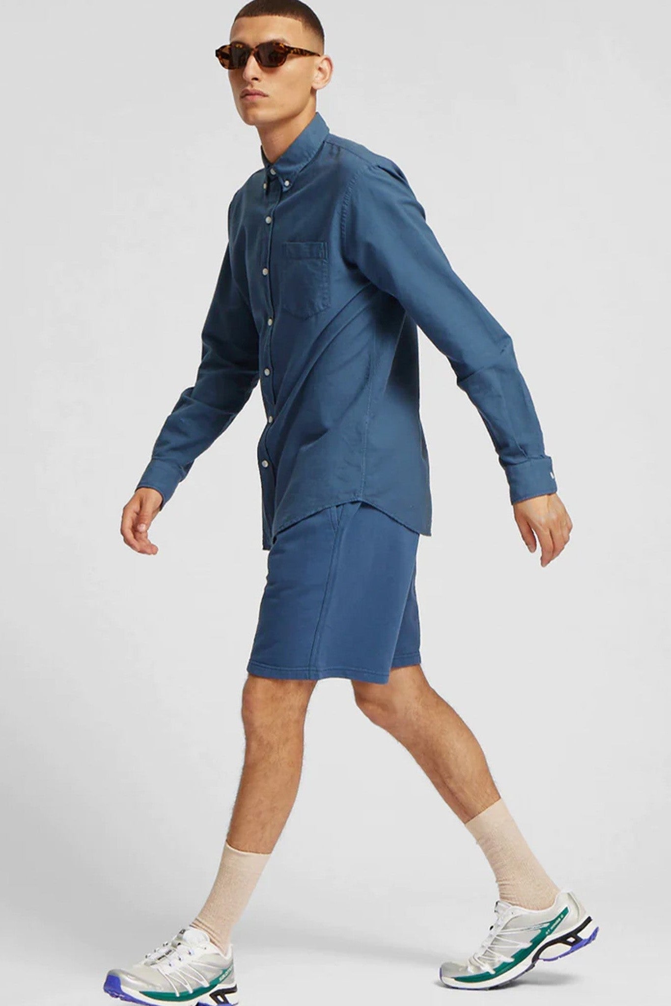 COLORFUL STANDARD - Organic Button Down Shirt - Hunter Green - BACKYARD