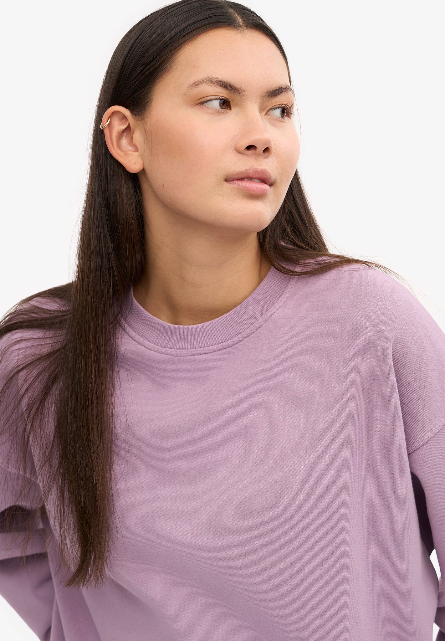 COLORFUL STANDARD - Organic Oversized Crew - Pearly Purple - BACKYARD