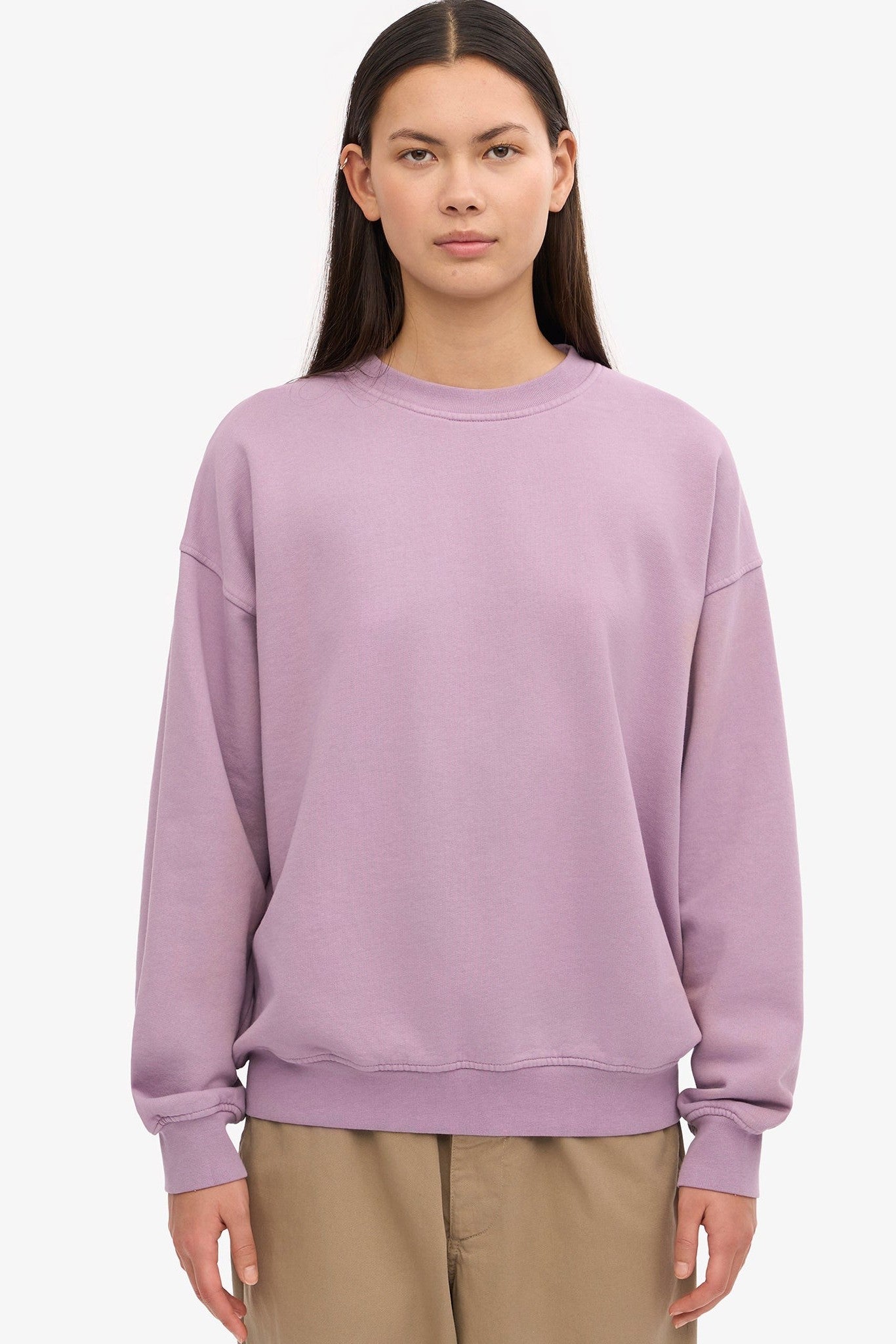 COLORFUL STANDARD - Organic Oversized Crew - Pearly Purple - BACKYARD